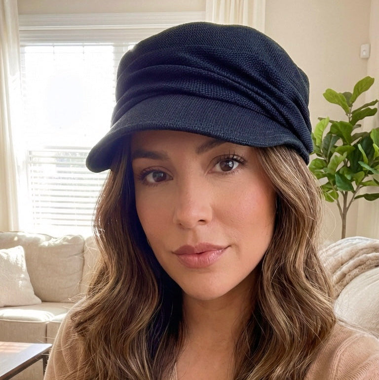 Berretto Con Visiera In Lino Blu Mature Ha.