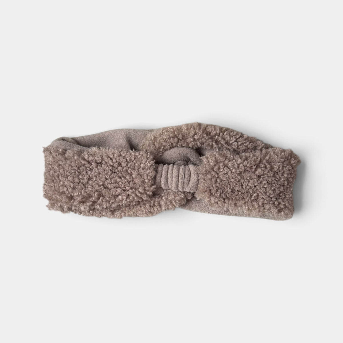 Morbida Fascia Con Incrocio In Eco Pelliccia "Teddy" / Fodera Pile