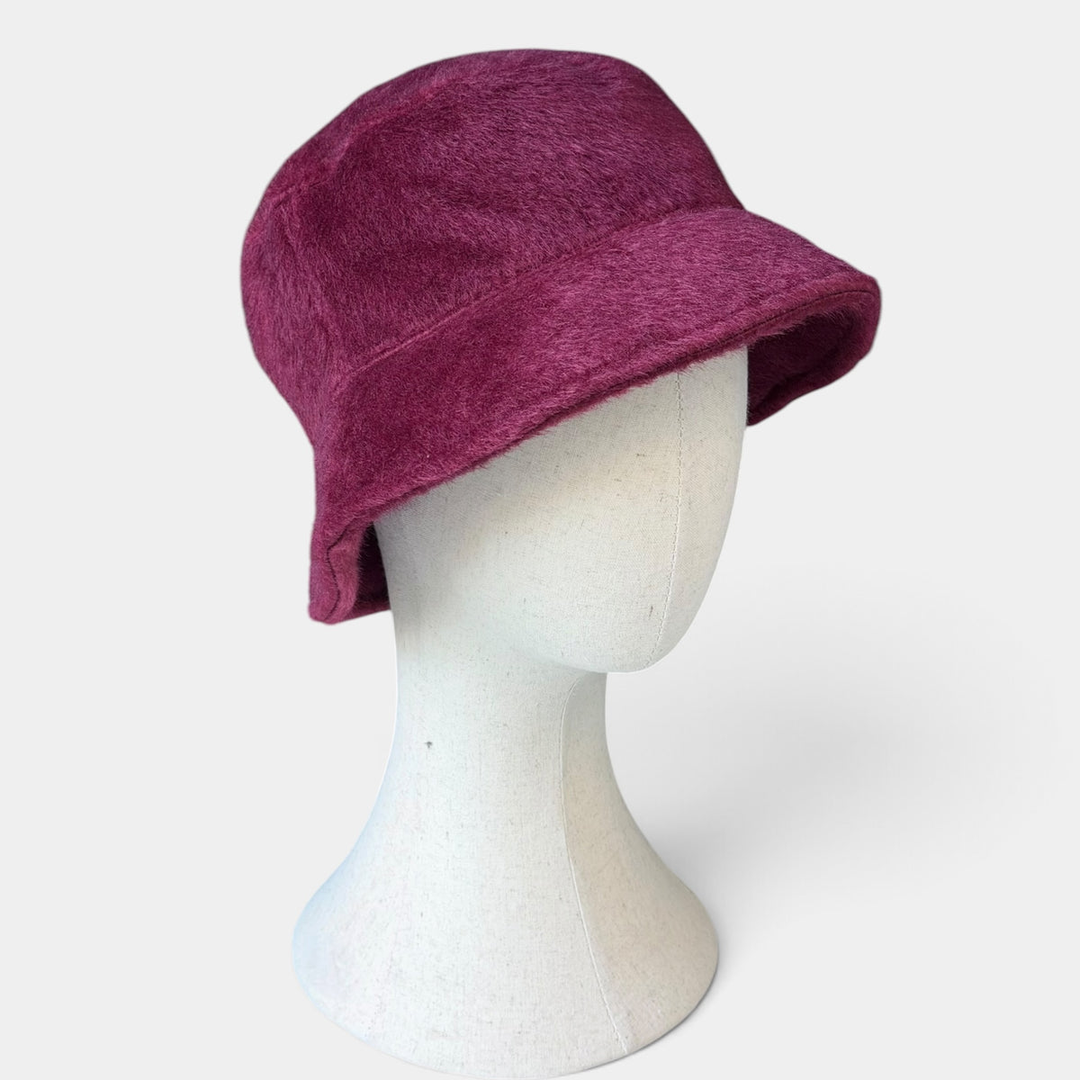 Cappello Bucket Donna In Tessuto Morbido Effetto Pelliccia