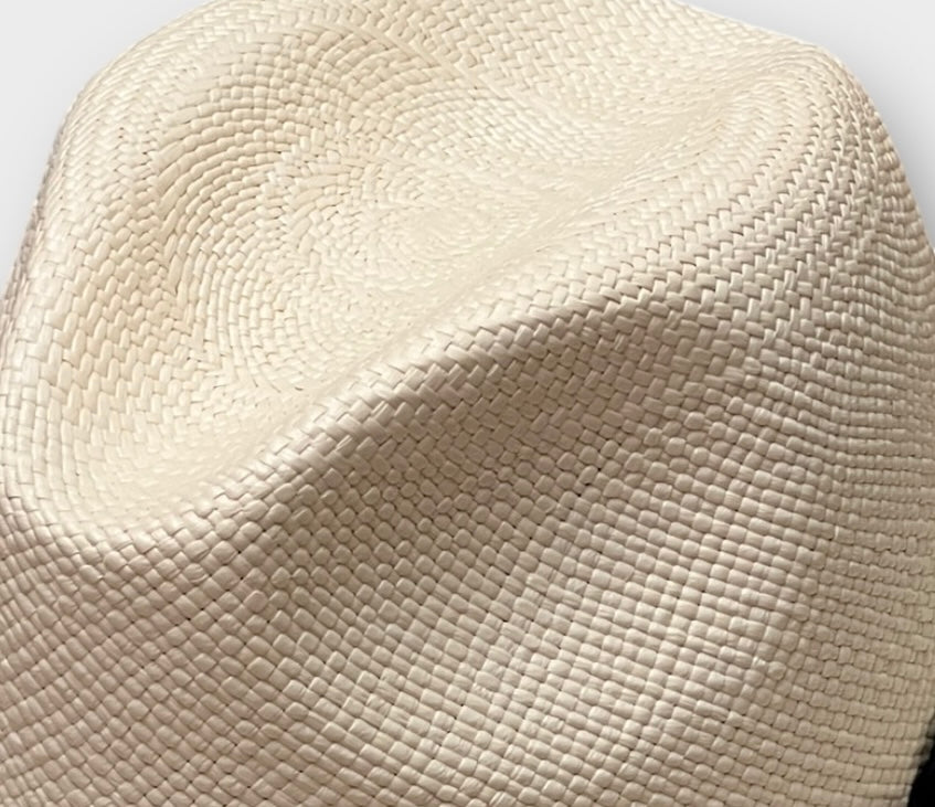 Cappello Panama Originale In Paglia Toquilla  Sbiancato