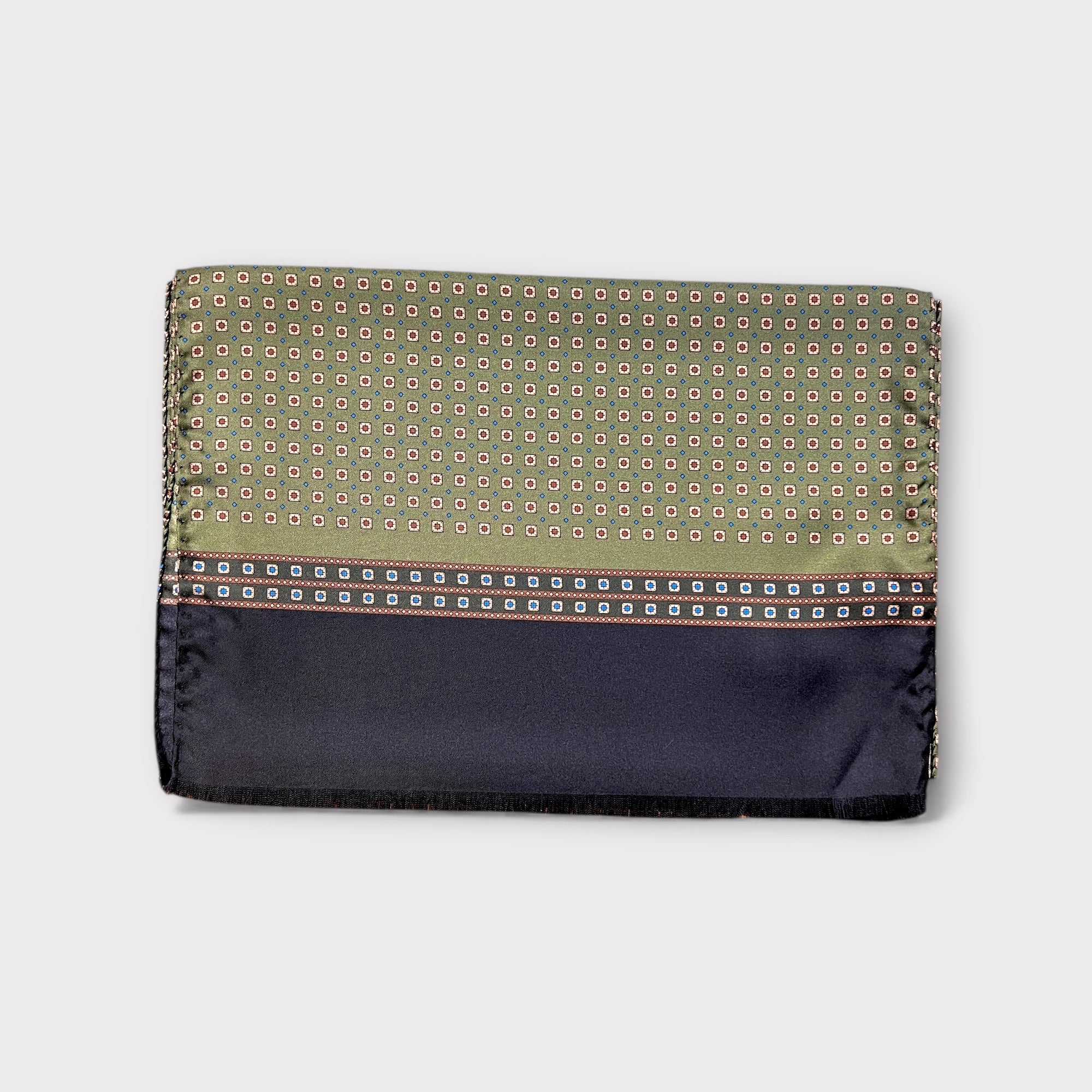 Sciarpa Uomo In Twill Di Pura Seta 33x180 Fantasia Cravatta