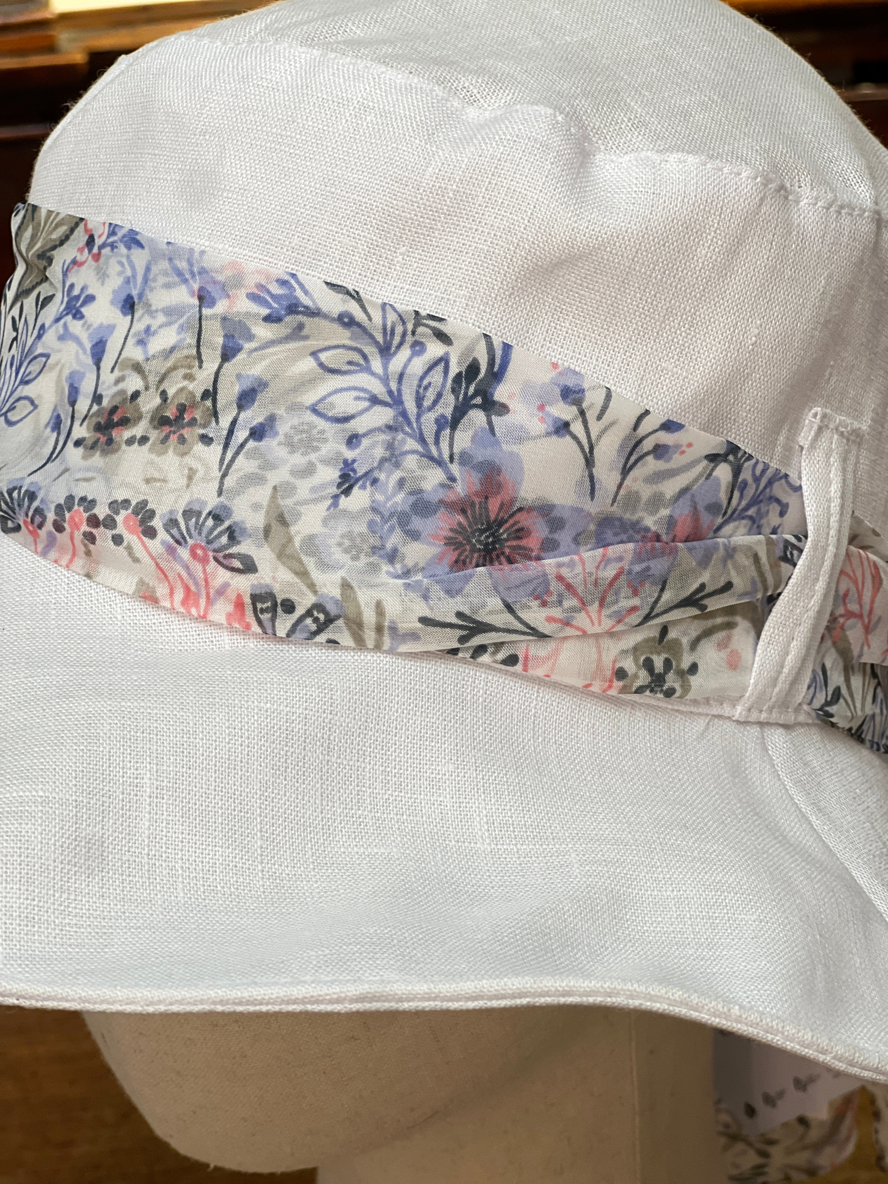 Cappello Donna Estivo in Lino Con Fascia Ala Media - Cappelleria Bacca