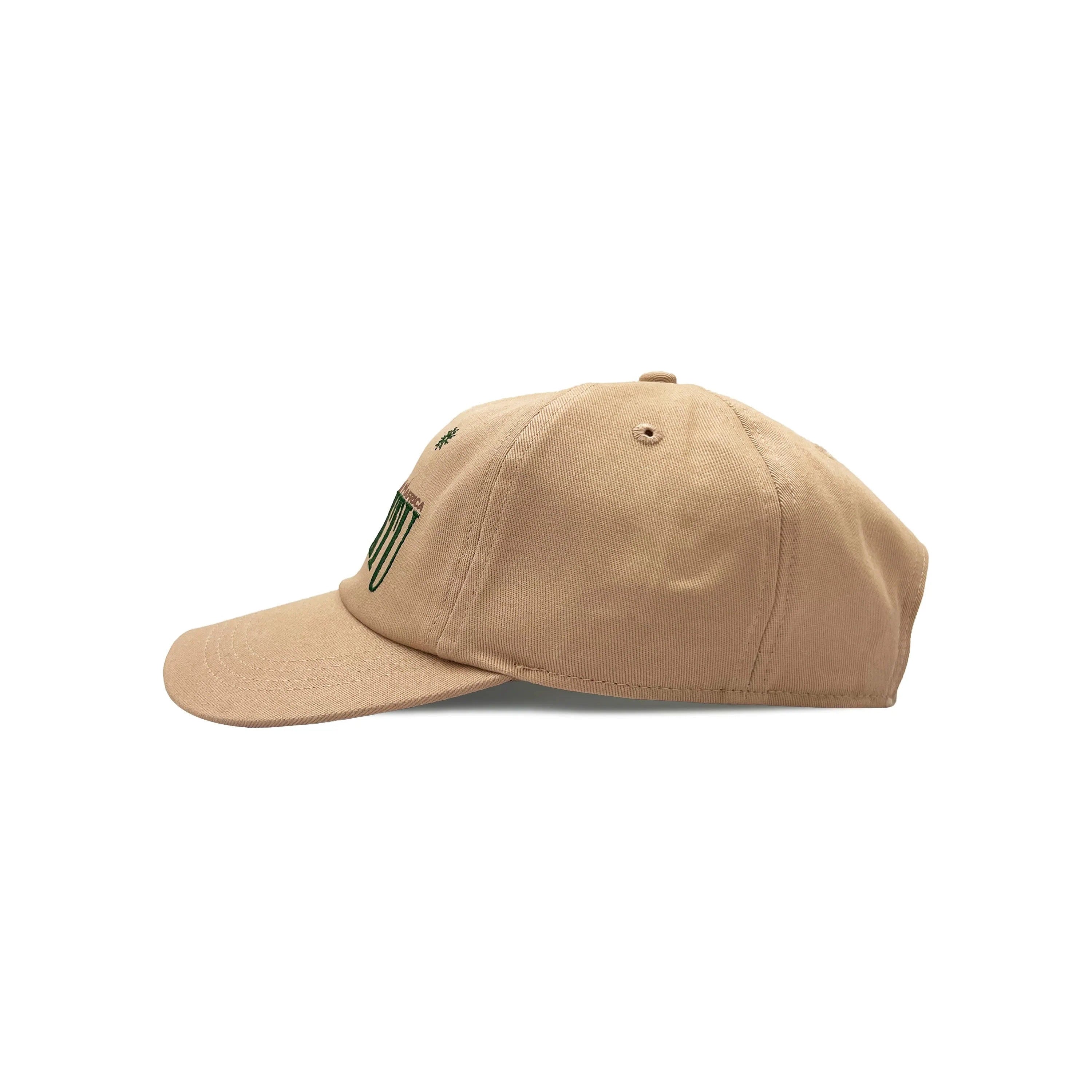 Cappellino Baseball In Cotone Beige Con Ricamo "Timbuktu"  - Visit