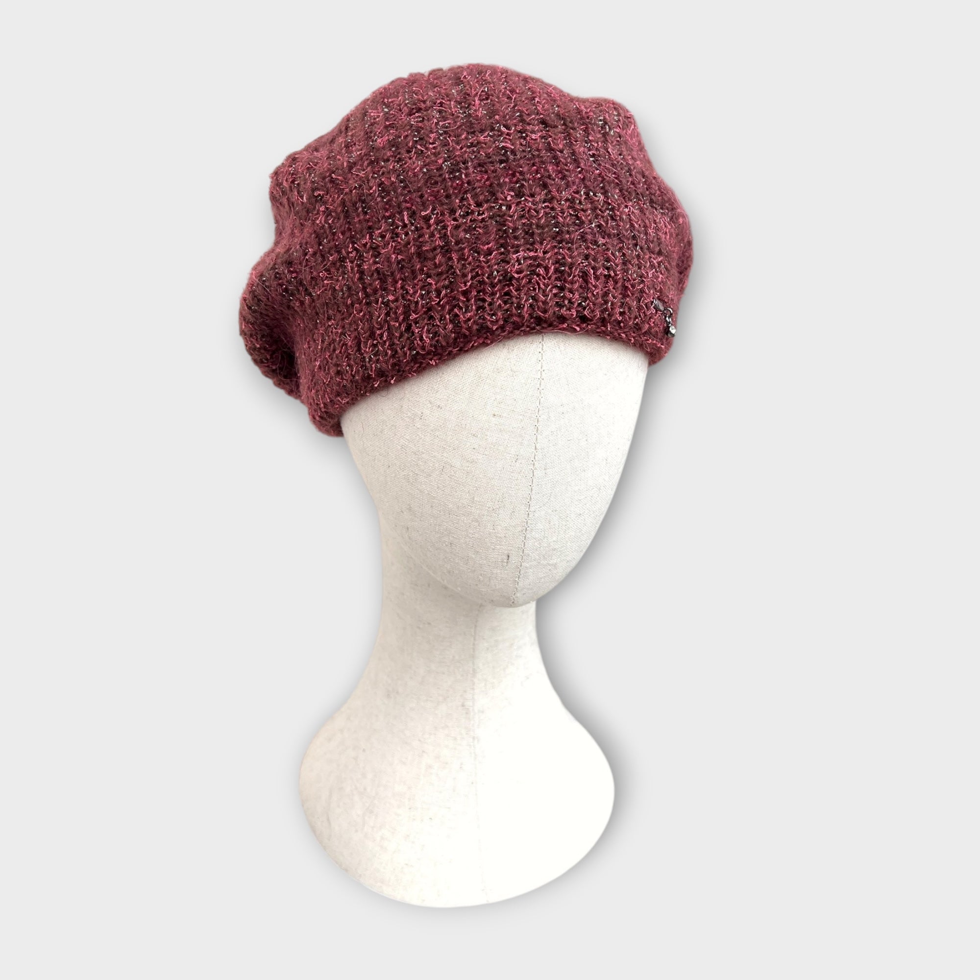 Basco Donna In Maglia Di Mohair Con Lurex A Motivo Rigato