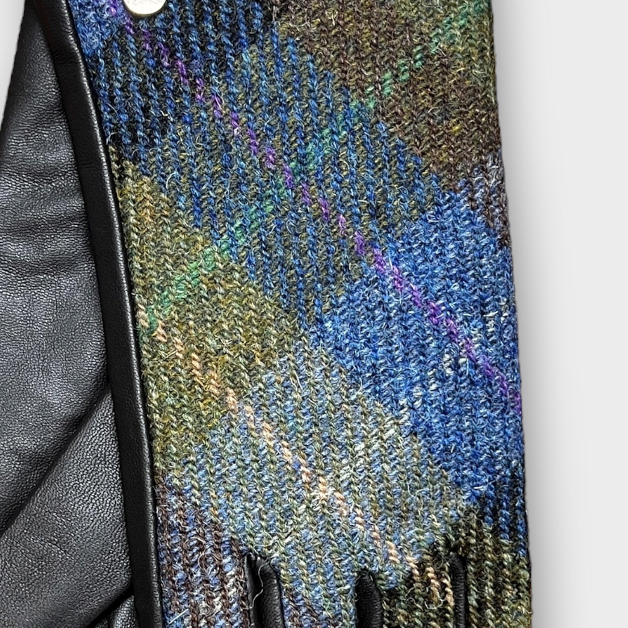 Guanti donna in pelle e lana tweed di Failsworth