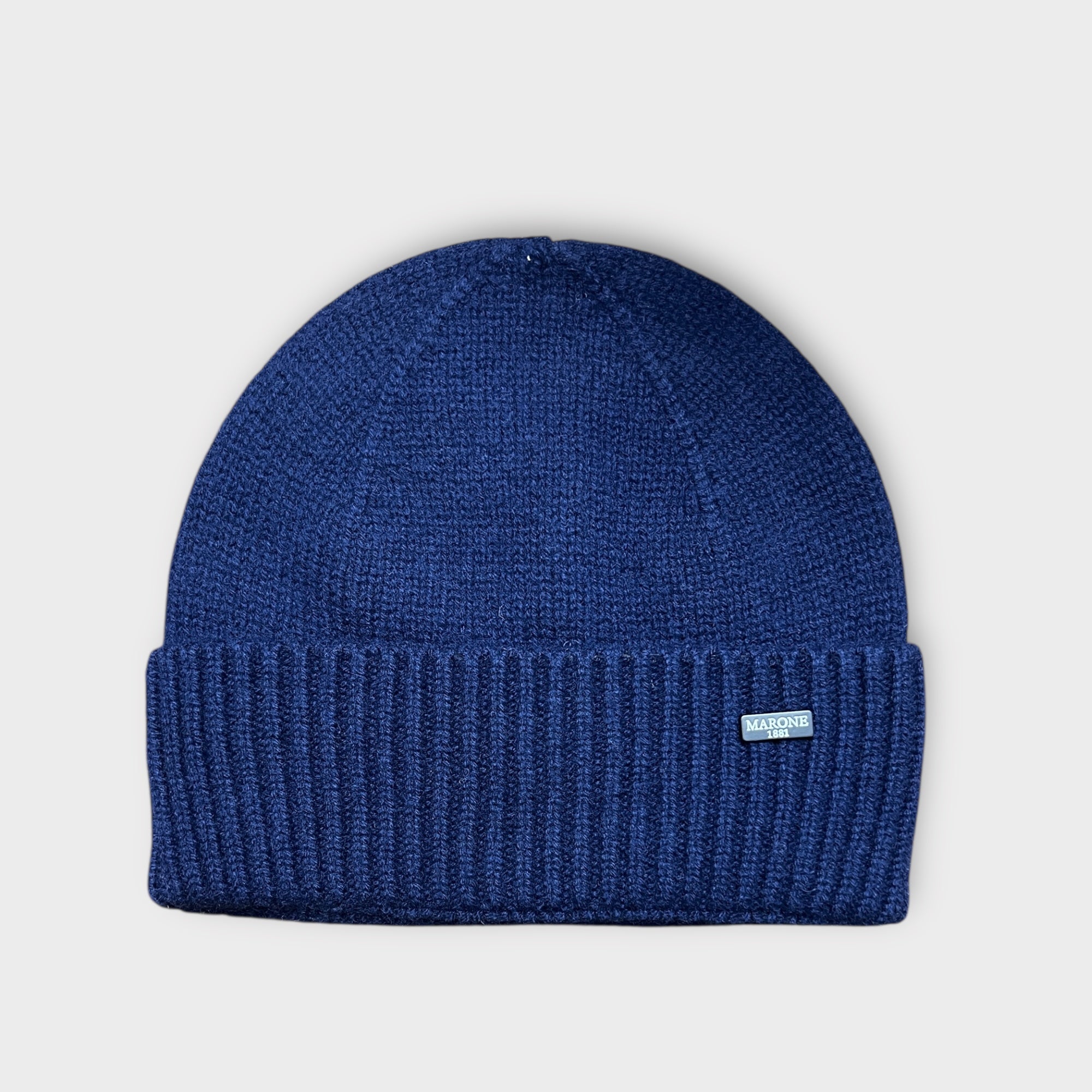 Berretto Unisex Con Risvolto In Puro Cashmere