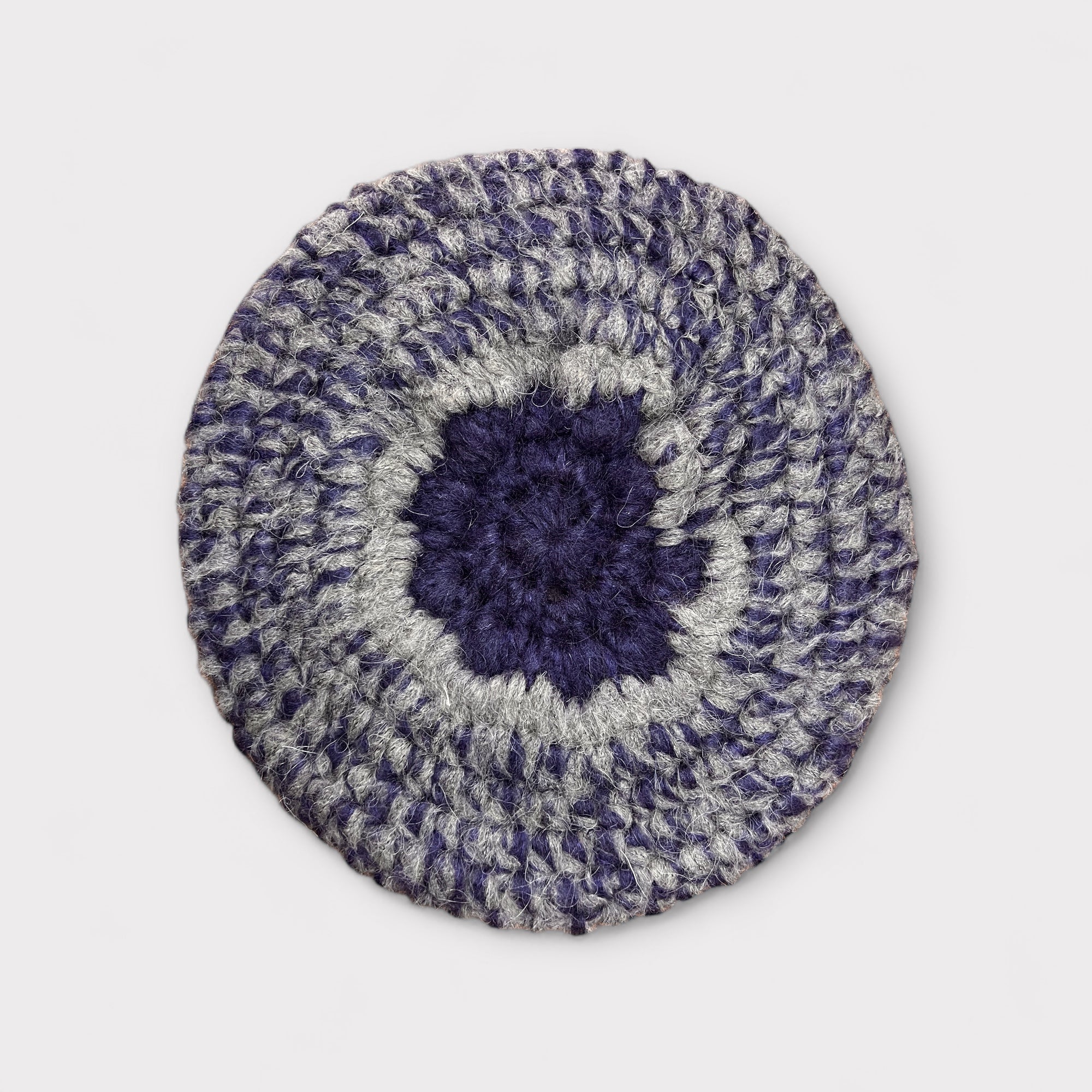 Basco In Maglia Di Lana Handmade Bicolore