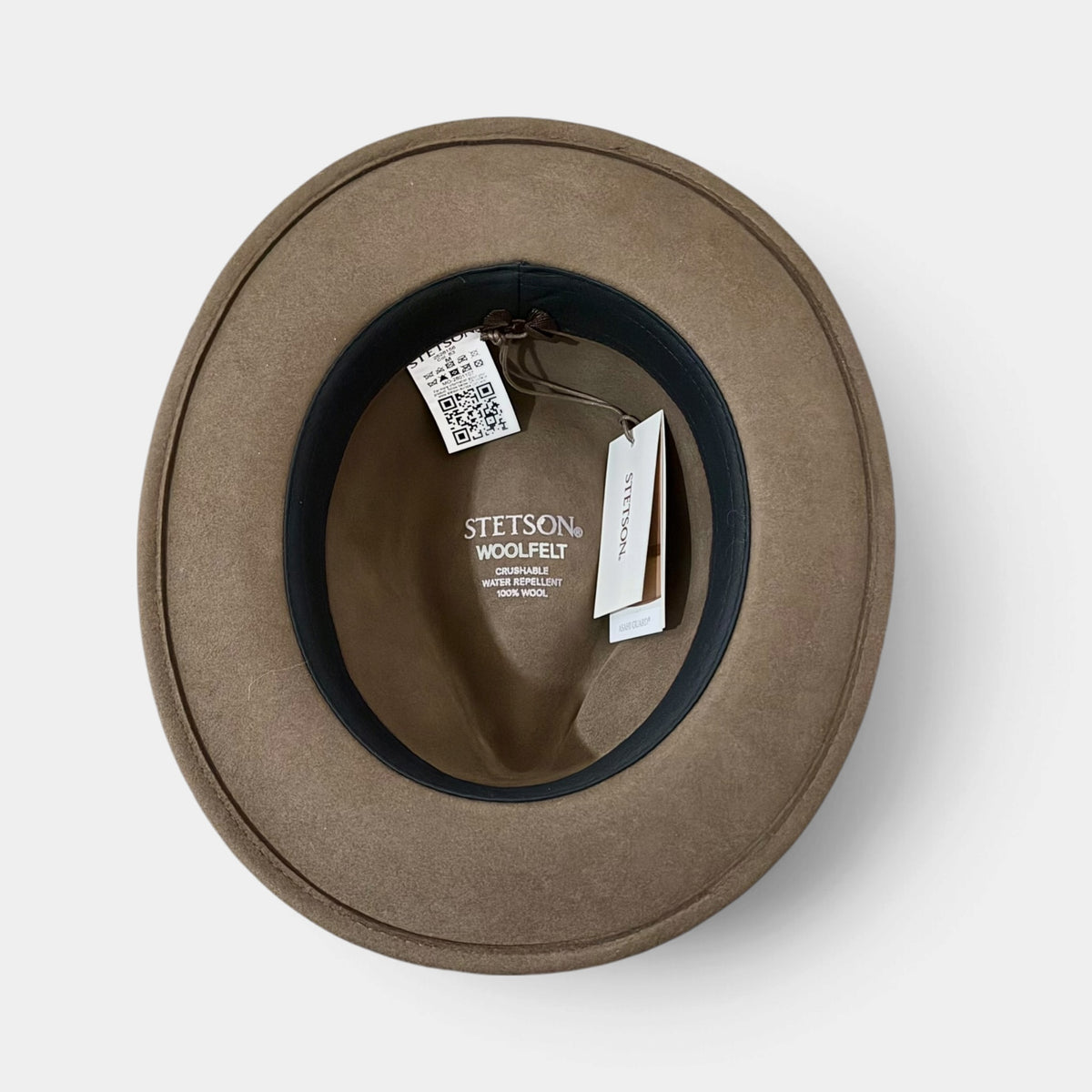 Cappello Traveller In Feltro di Lana Country Nastro In Pelle Stetson Impermeabile e Pieghevole - Marrone
