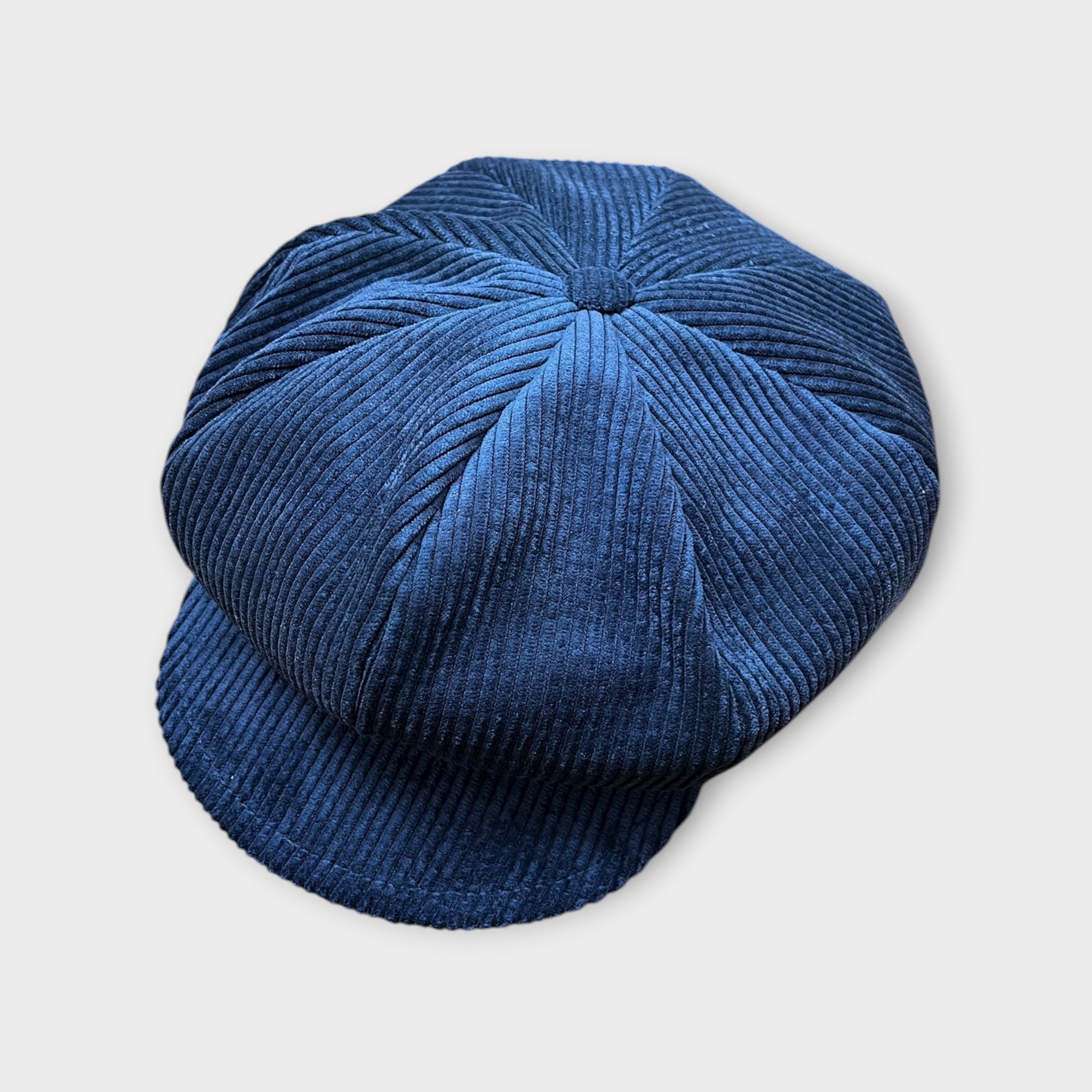 Berrettone 8 Spicchi Unisex In Velluto A Coste Con Visiera