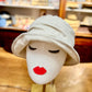 Cappello Cloche Da Donna In Lino Color Ecru