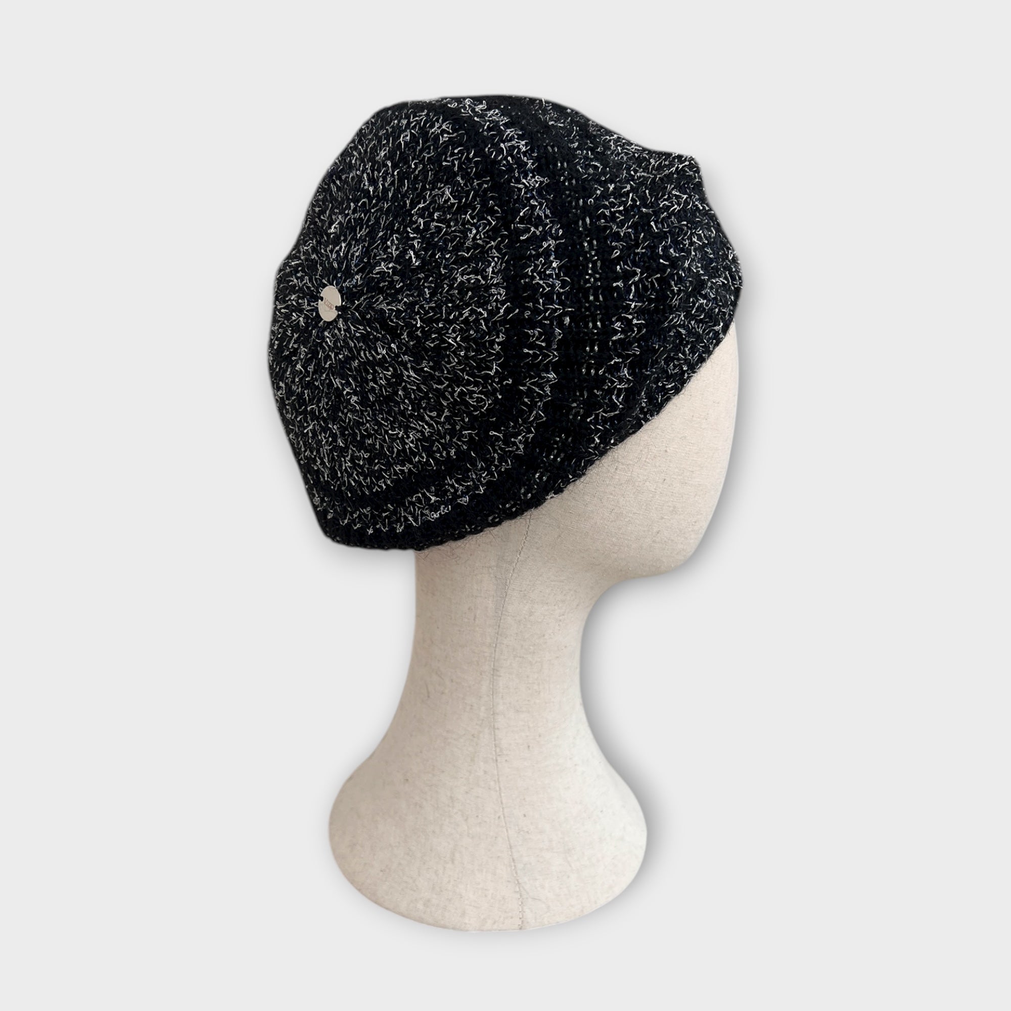 Basco Donna In Maglia Di Mohair Con Lurex A Motivo Rigato