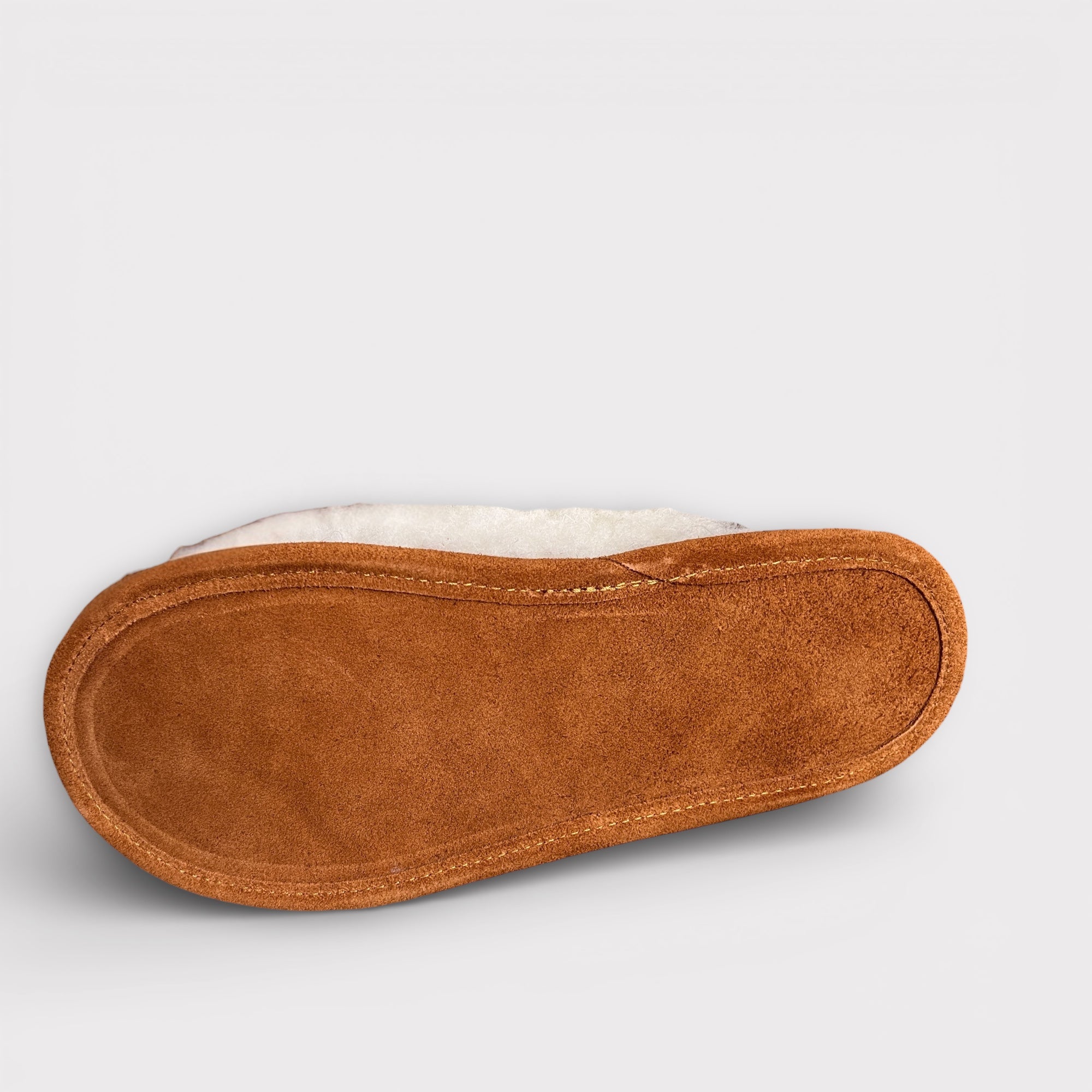 Slippers Sabot Da Donna In Pura Lana Con Suola In Suede