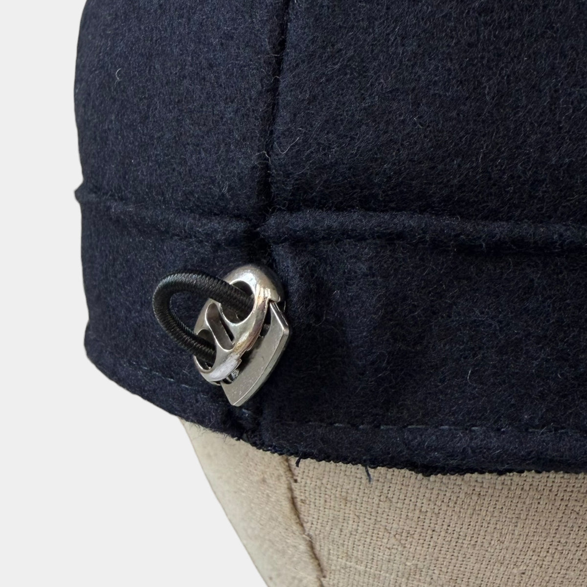 Coppola Invernale Pieghevole In Lana Blu Navy - Taglia Regolabile