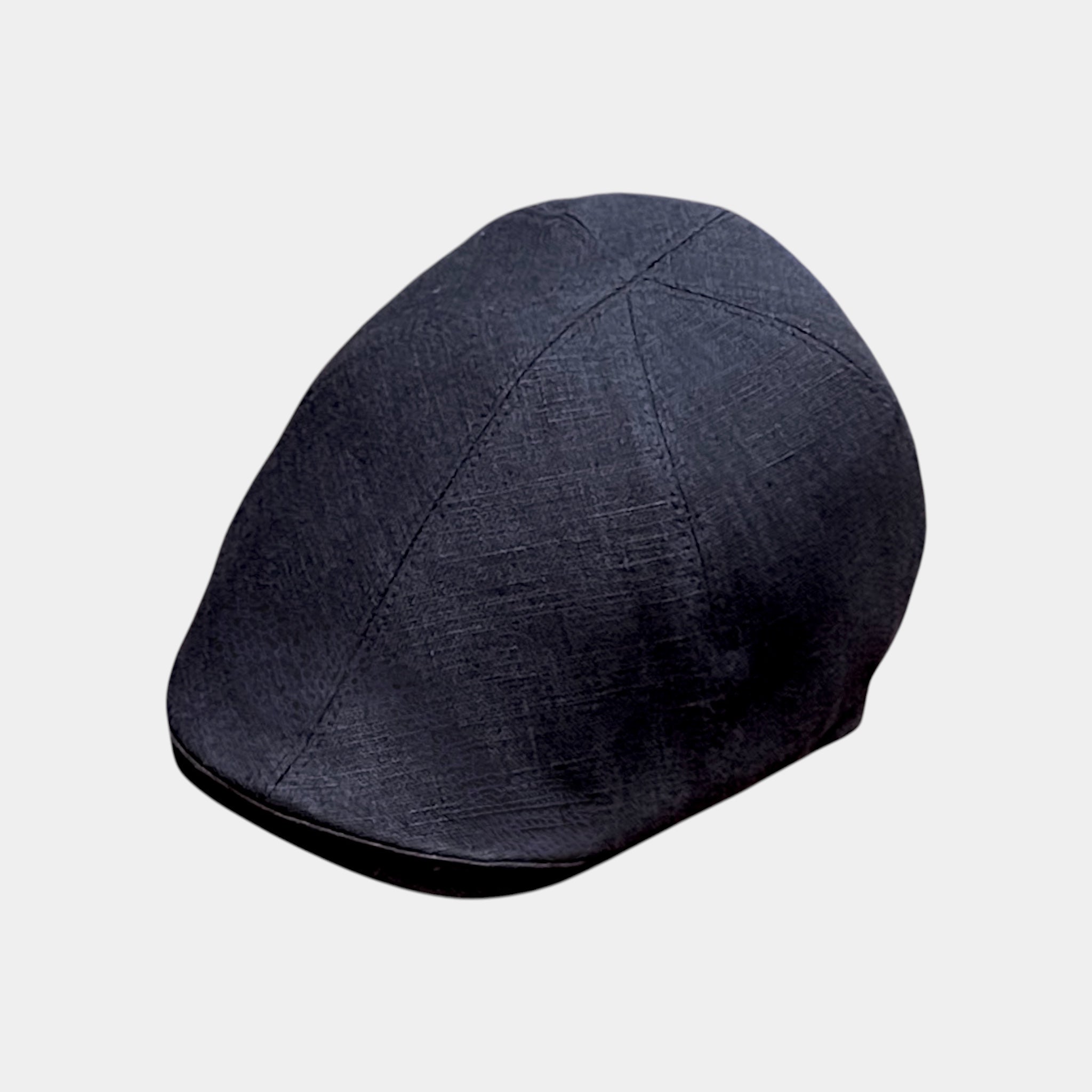 Coppola Estiva Papero Duck Cap In Puro Lino Nero