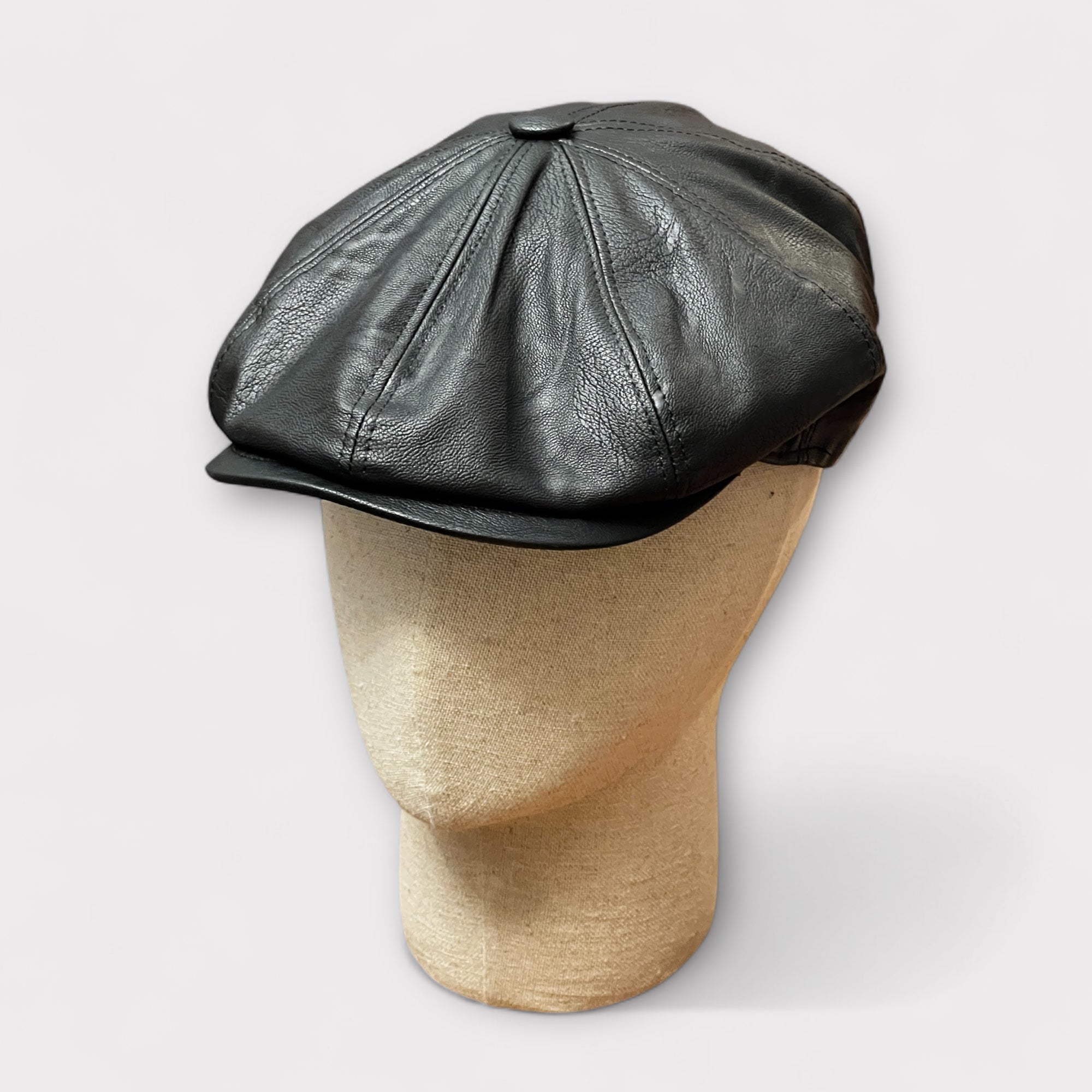 Coppola Irlandese 8 spicchi In Eco Pelle Nera