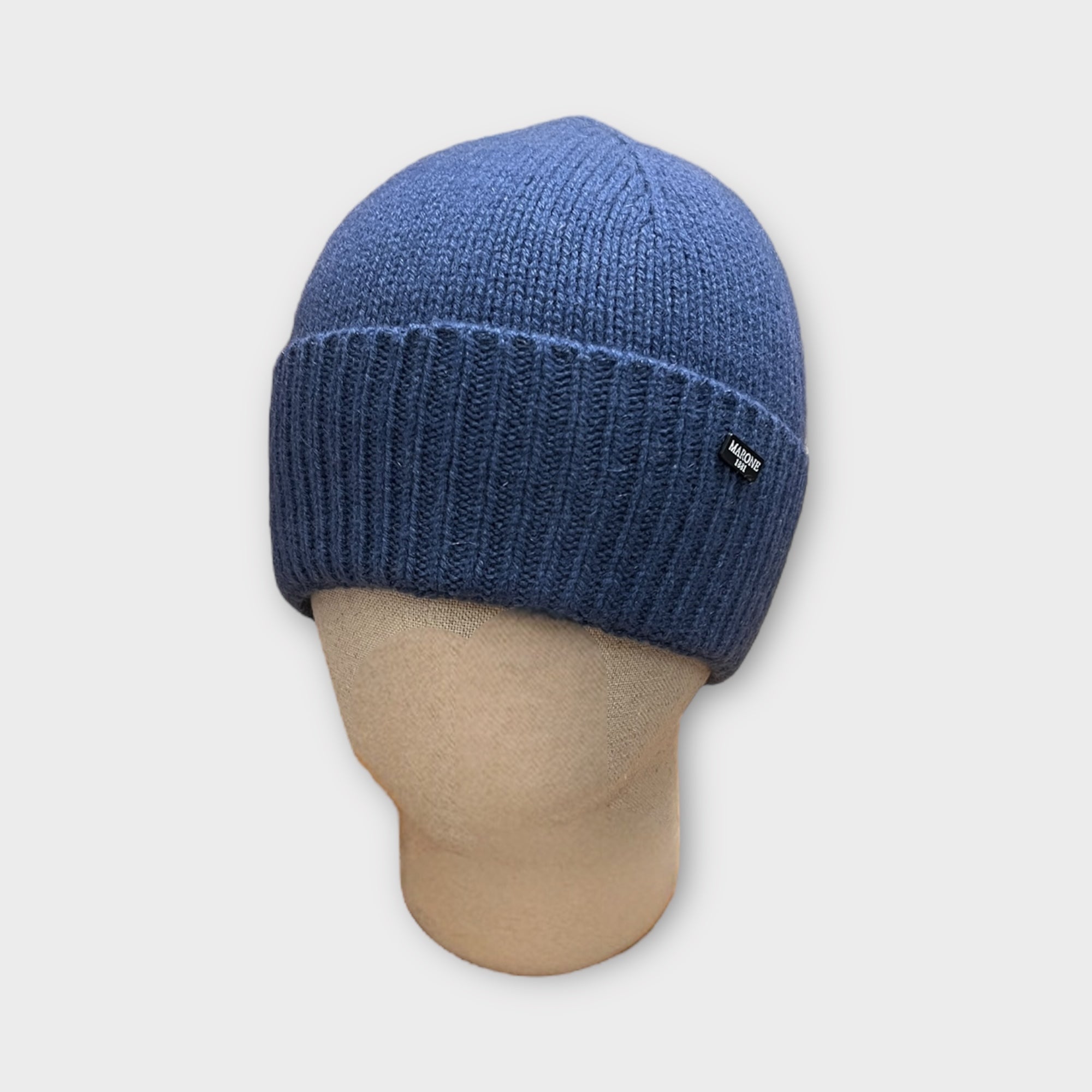 Berretto Unisex Con Risvolto In Puro Cashmere