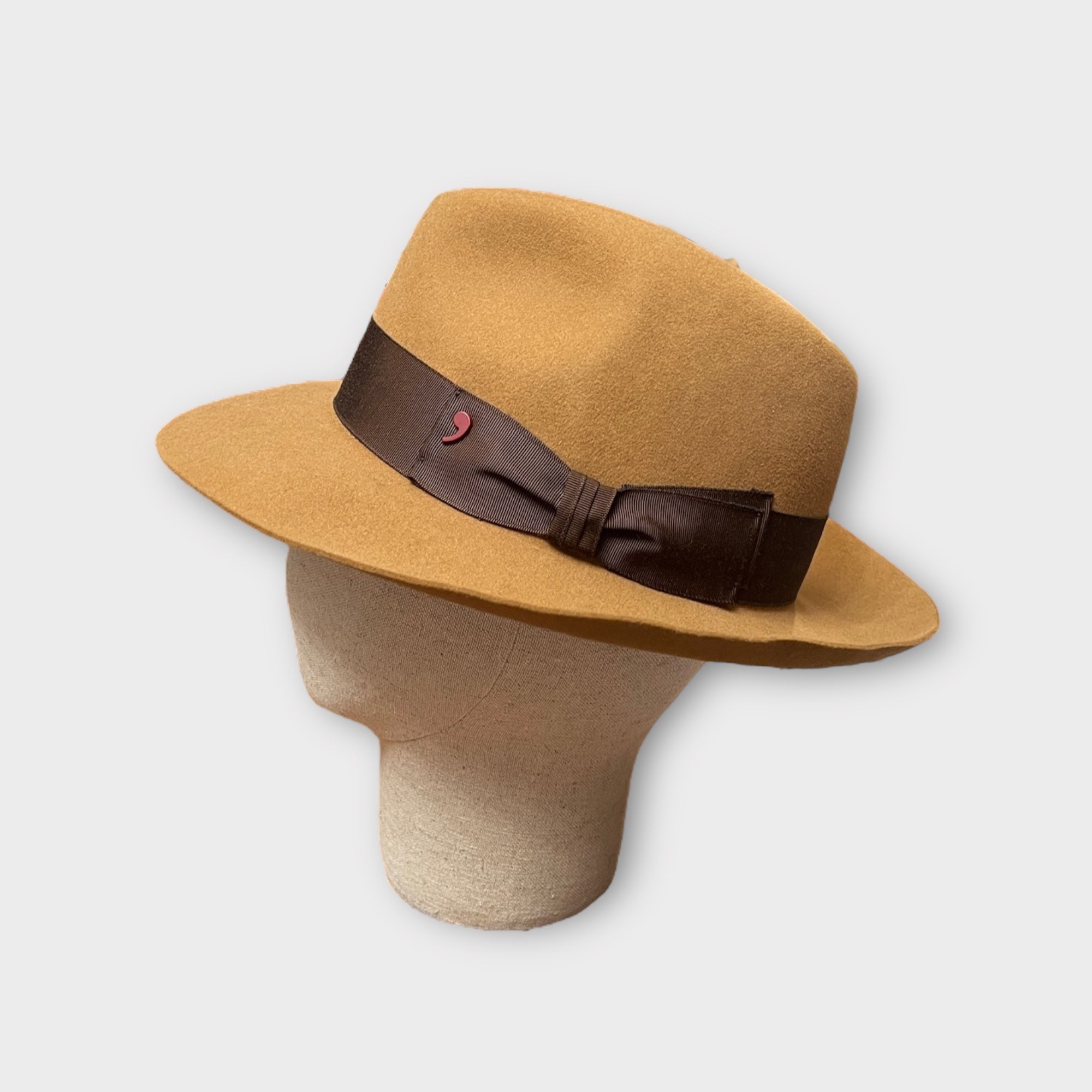 Cappello Fedora In Feltro di lapin Camel