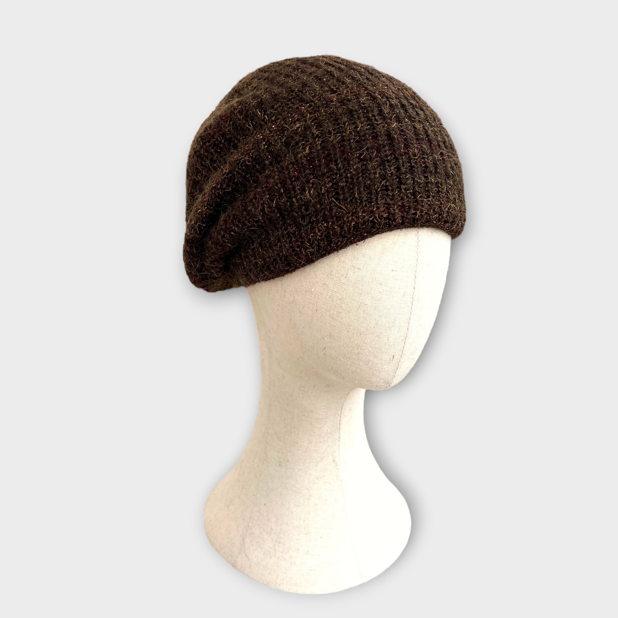 Basco Donna In Maglia Di Mohair Con Lurex A Motivo Rigato