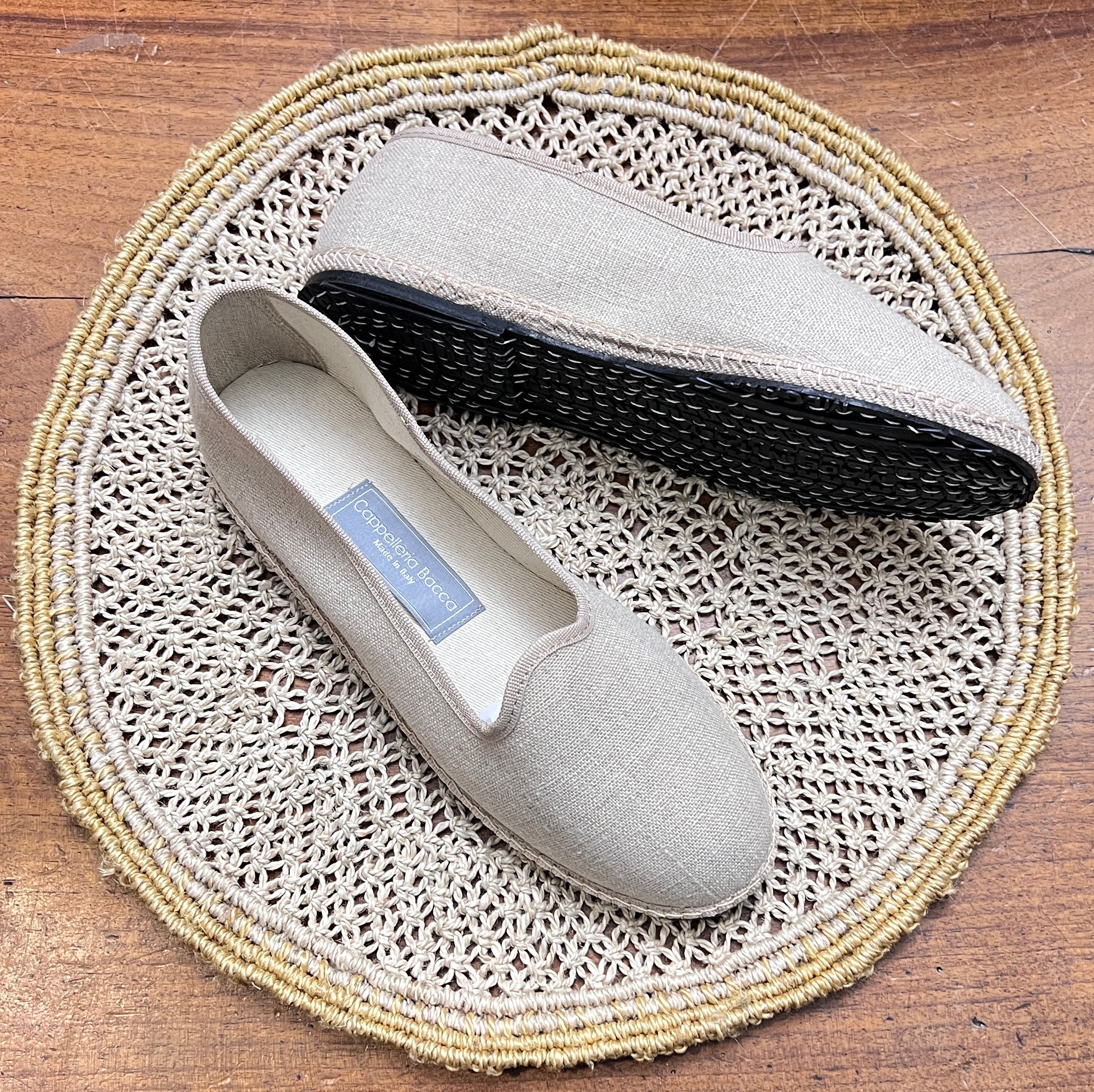 Friulane Originali In Lino Beige – 100% Made In Italy