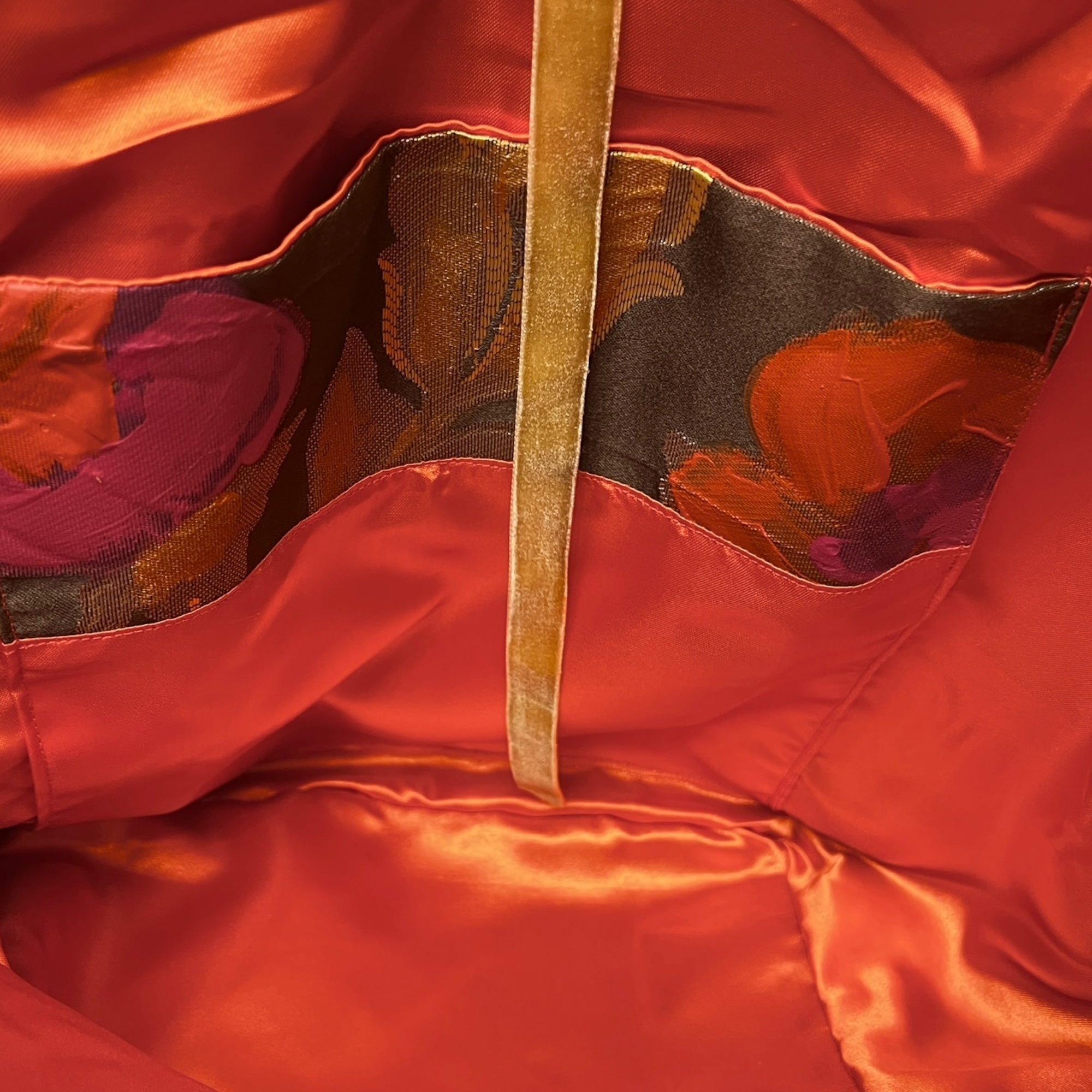 Borsa Shopping in Tessuto Reversibile con Striscia Decorativa