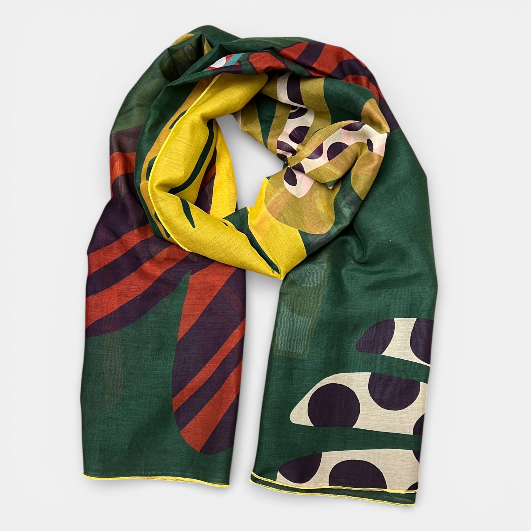 Sciarpa Estiva Donna 65x200 cm In Cotone E Seta - Cappelleria Bacca