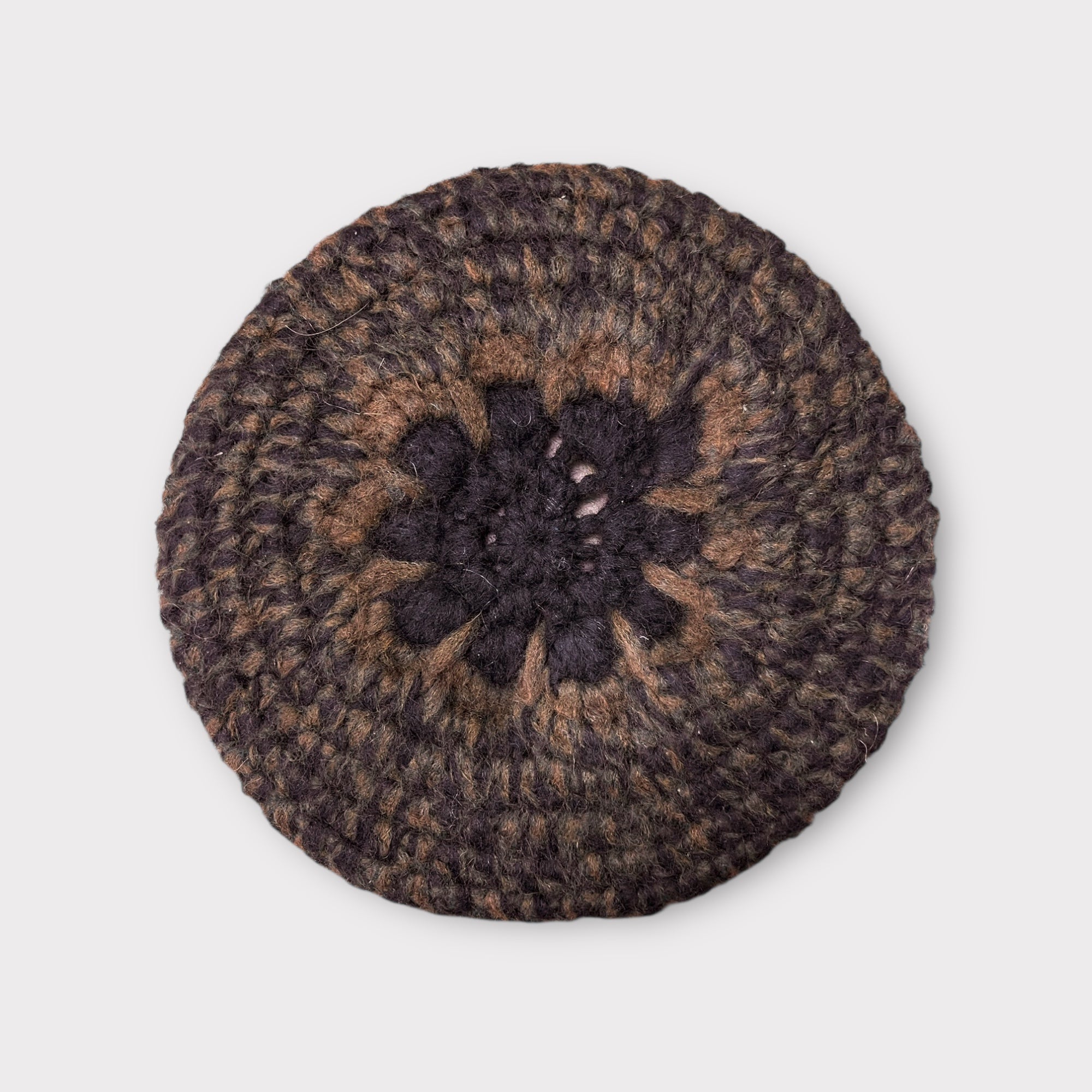 Basco In Maglia Di Lana Handmade Bicolore