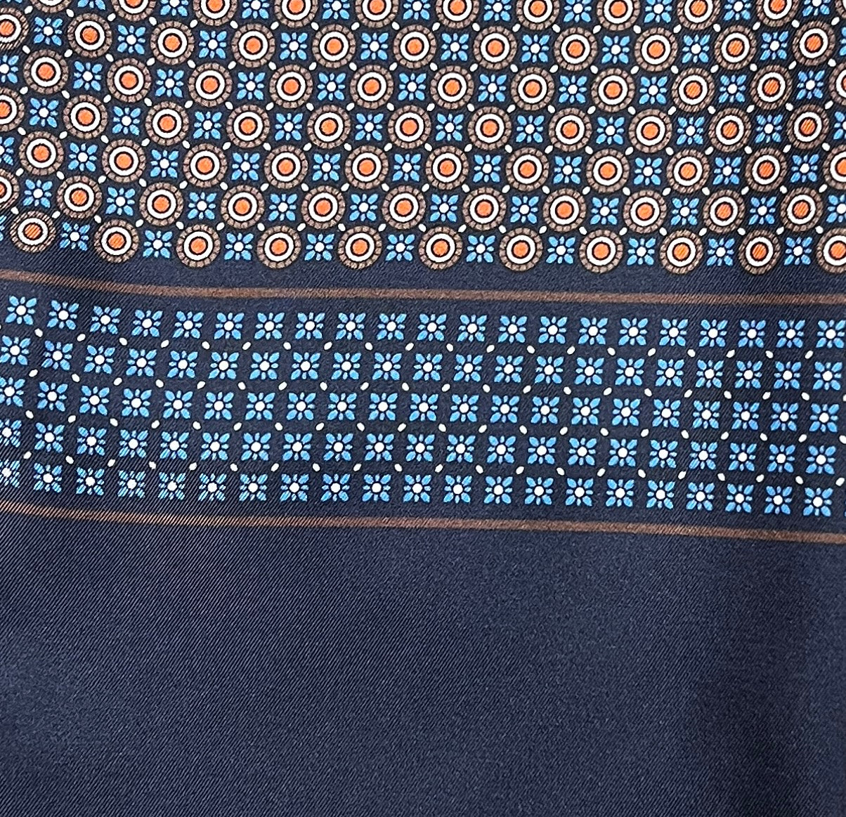 Sciarpa Uomo In Pura Seta 33x180 Fantasia Cerchi