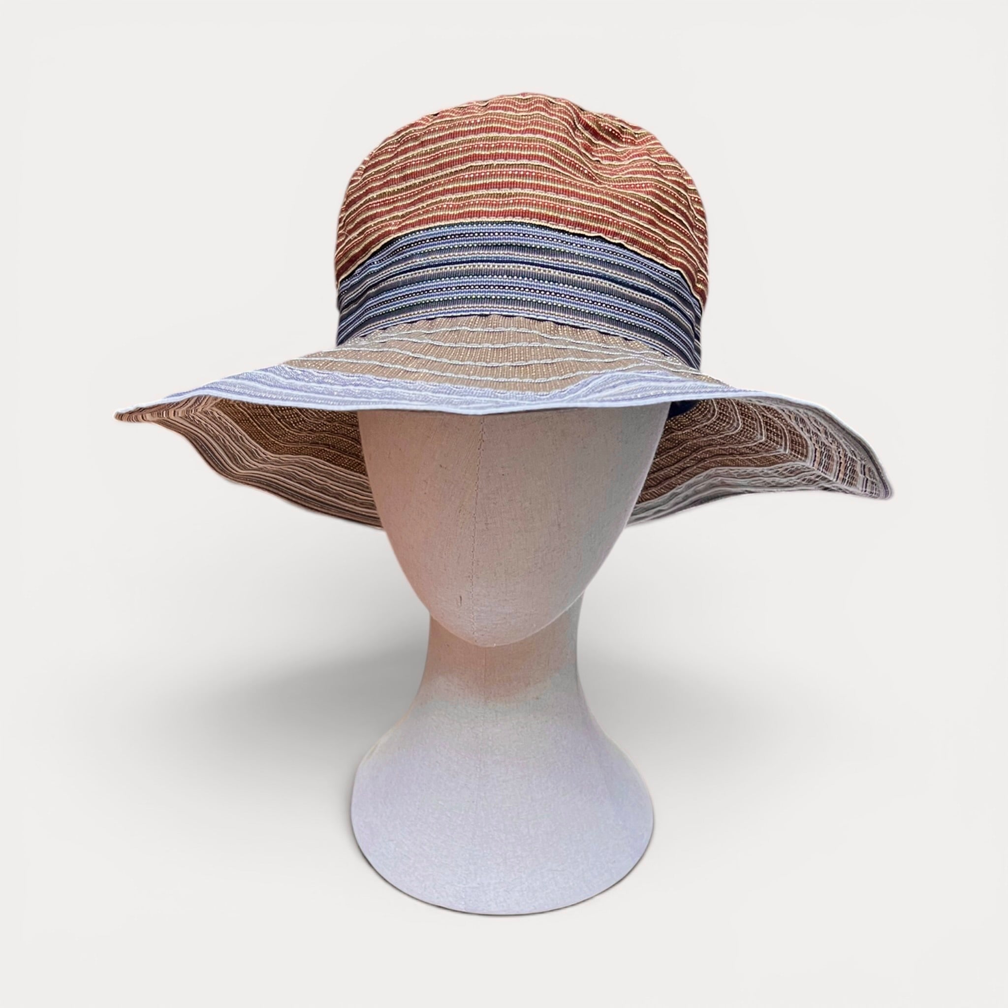 Cappello Donna Estivo In Cotone Multicolor e Lurex, Pieghevole - Grevi