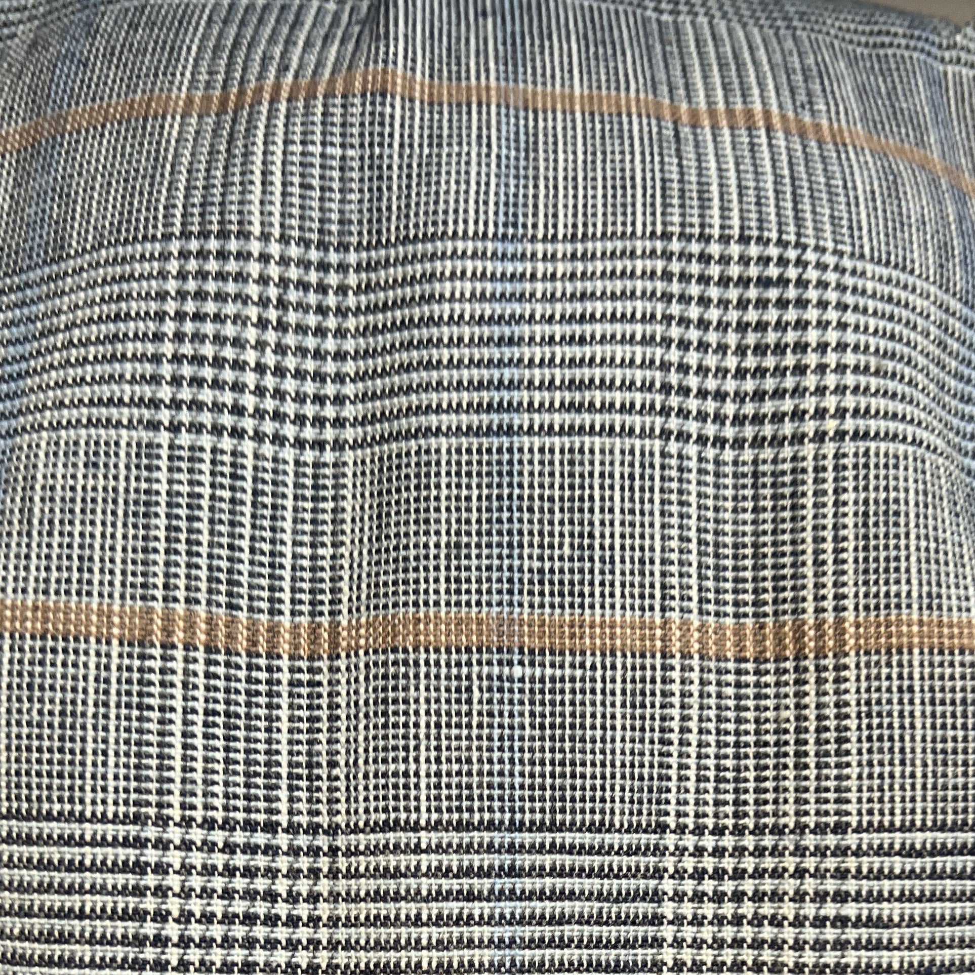 Coppola Uomo Estiva In Puro Lino Principe Di Galles Azzurro E Grigio Revertera - Cappelleria Bacca