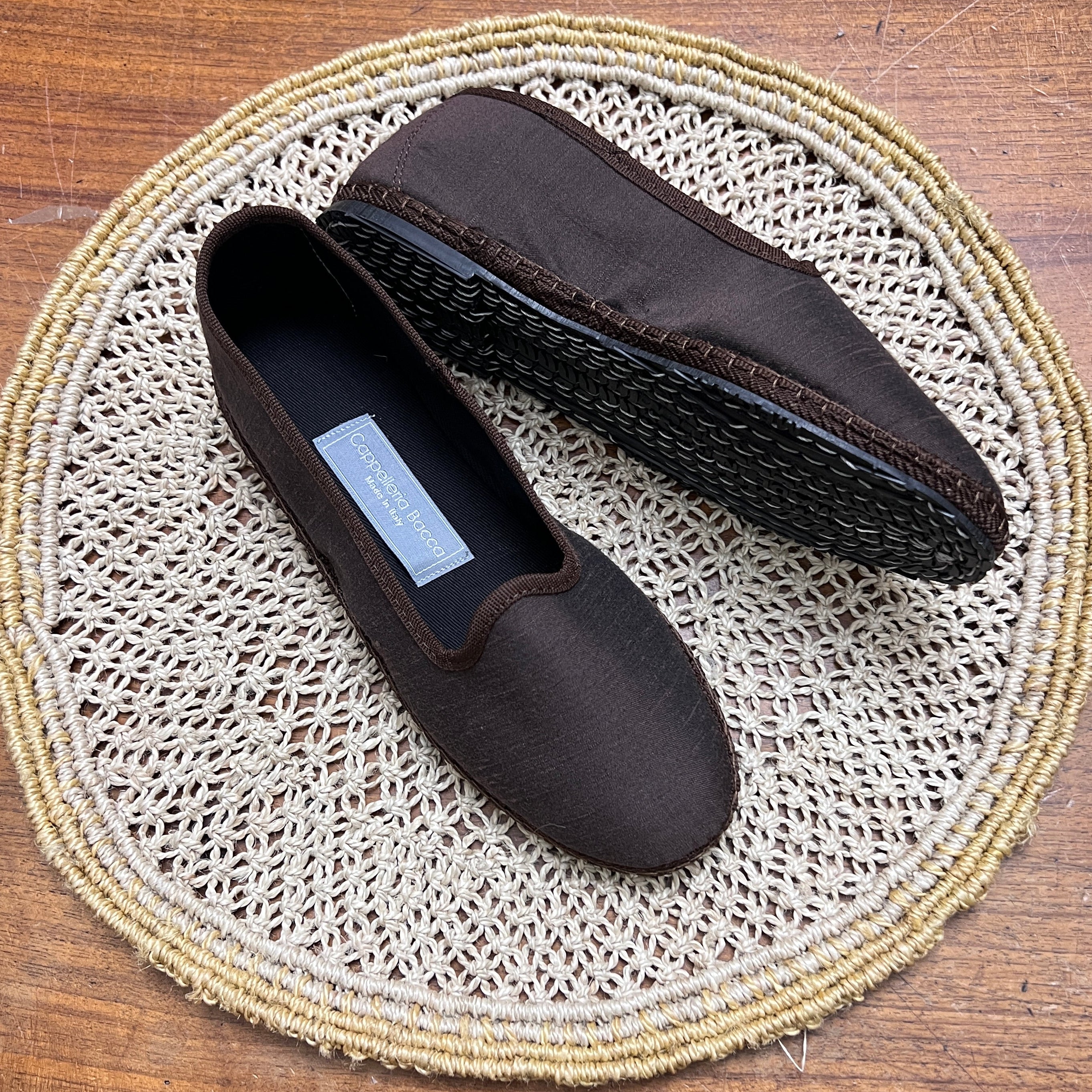 Friulane Originali In Seta Shantung Marrone – Eleganti E Leggere, 100% Made In Italy