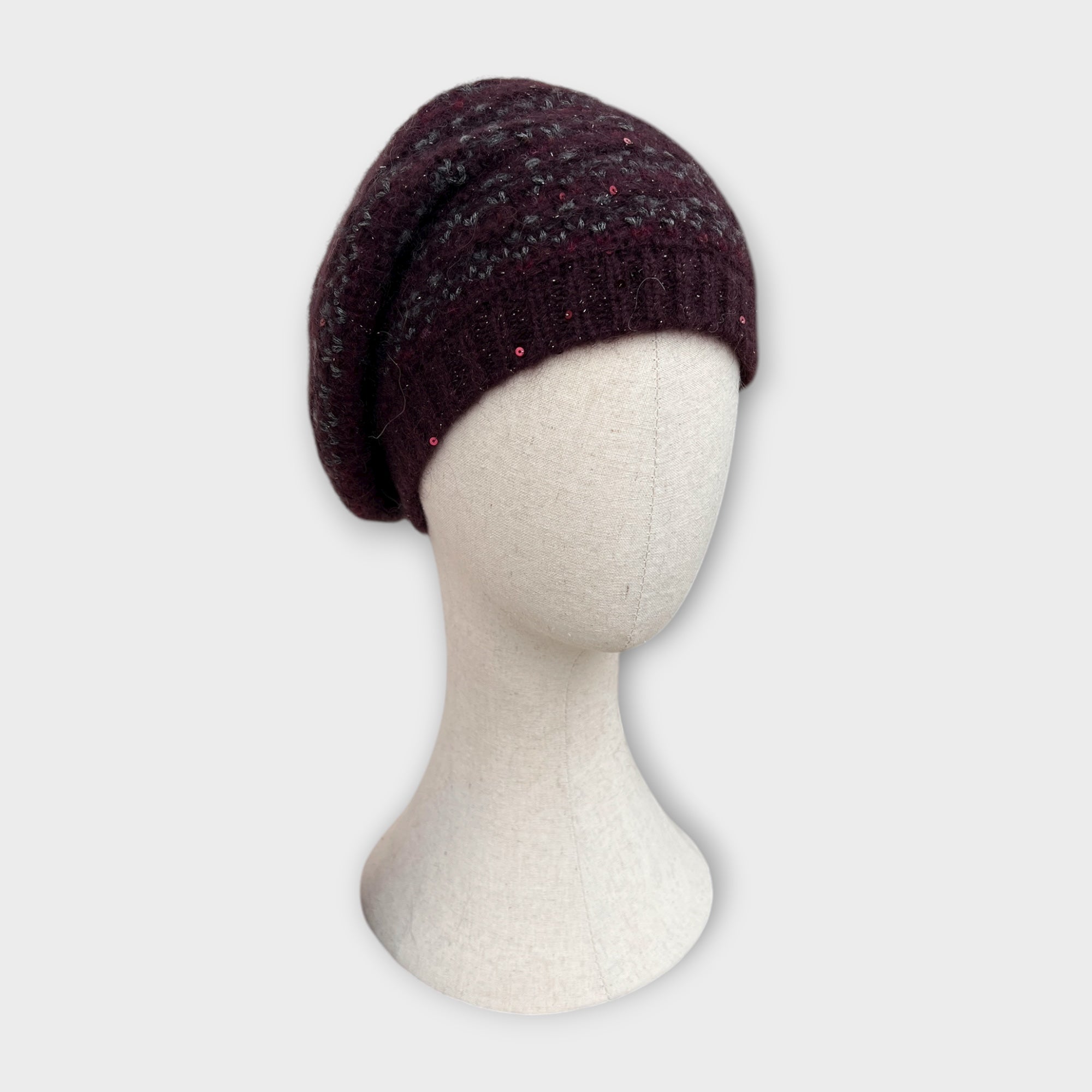 Basco In Maglia Di Mohair Con Lurex E Pailettes