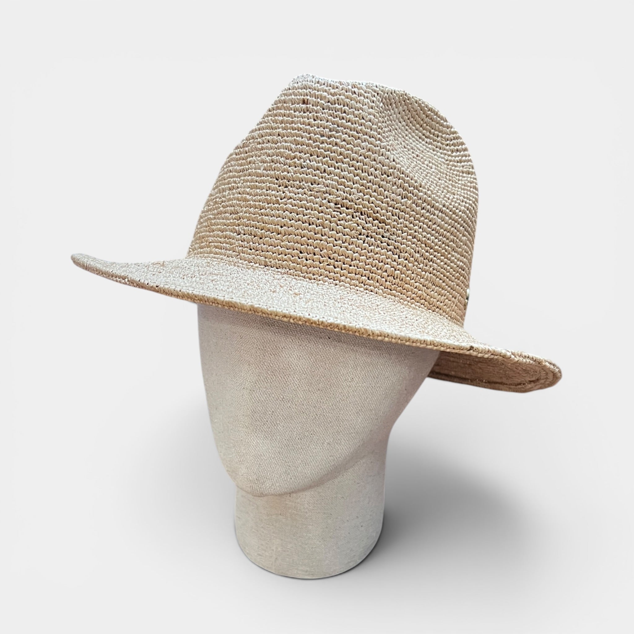Cappello Fedora Estivo Unisex In Paglia Crochet Pieghevole - Cappelleria Bacca