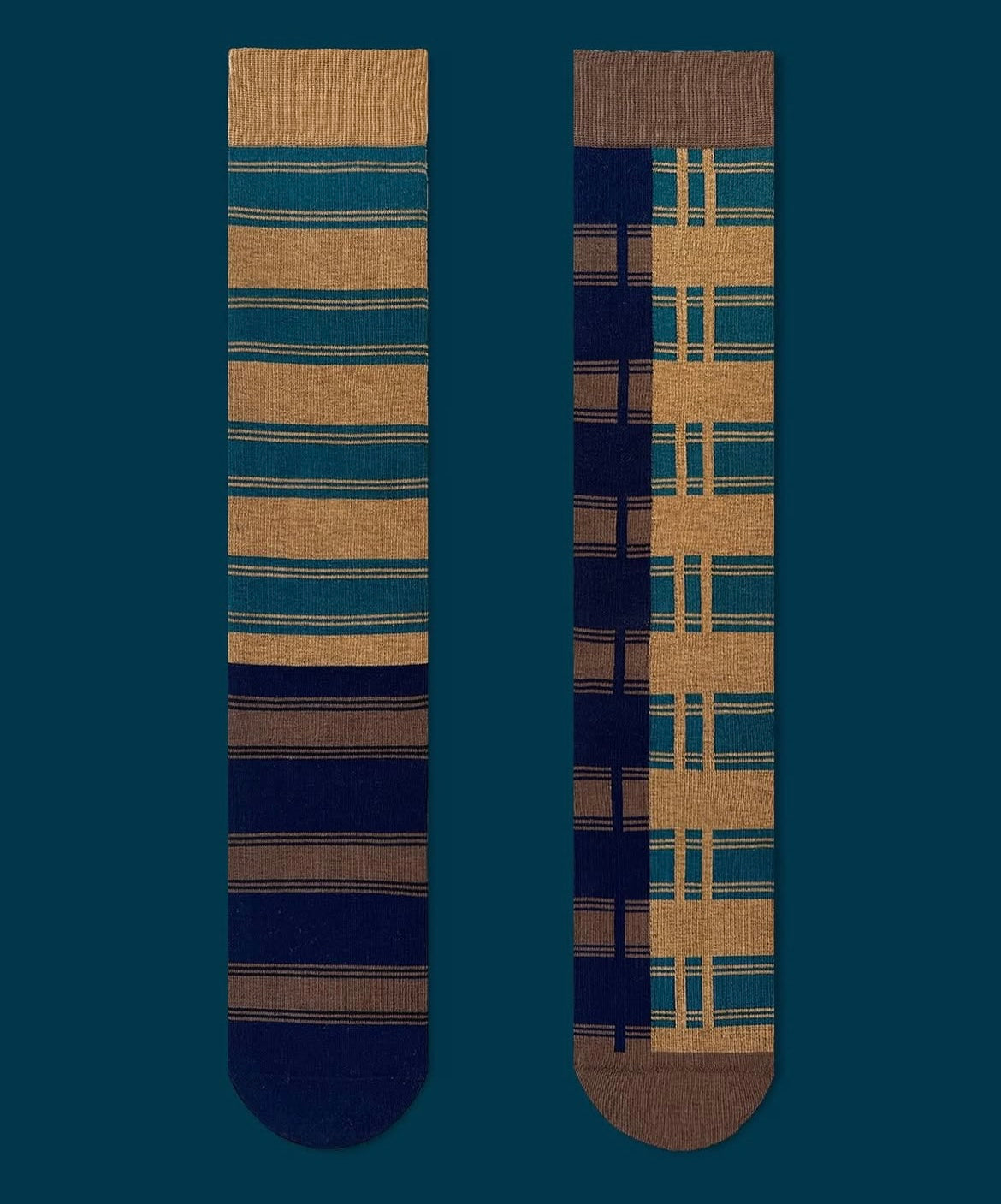 Calzini Spaiati Lunghi In Cotone Patch Patch