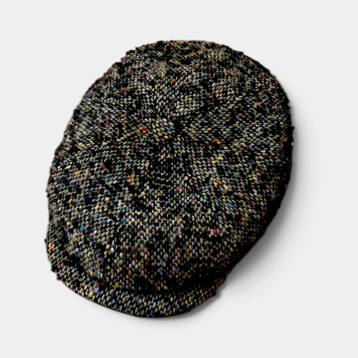 Coppola Irlandese 8 Spicchi Hatteras Stetson in Lana Vergine Donegal Nero