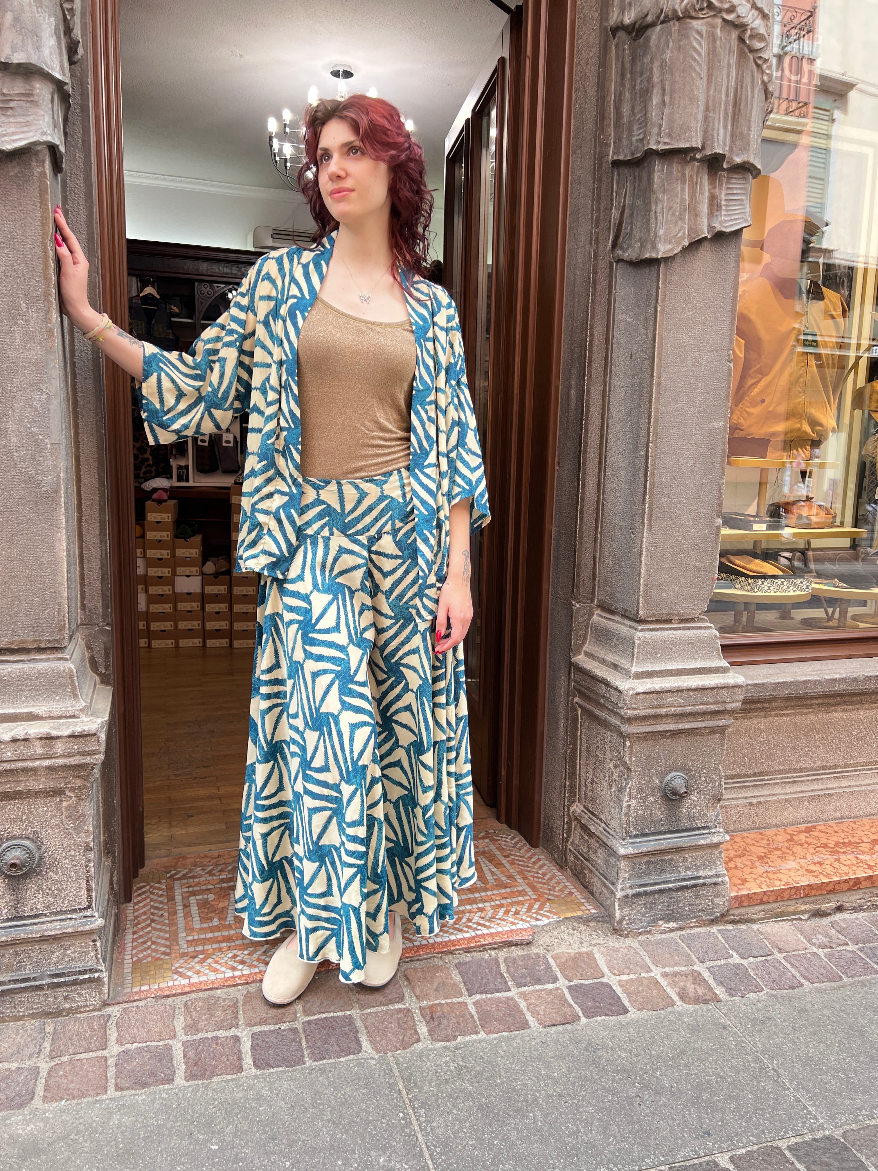 Giacca Donna Kimono In Misto Seta