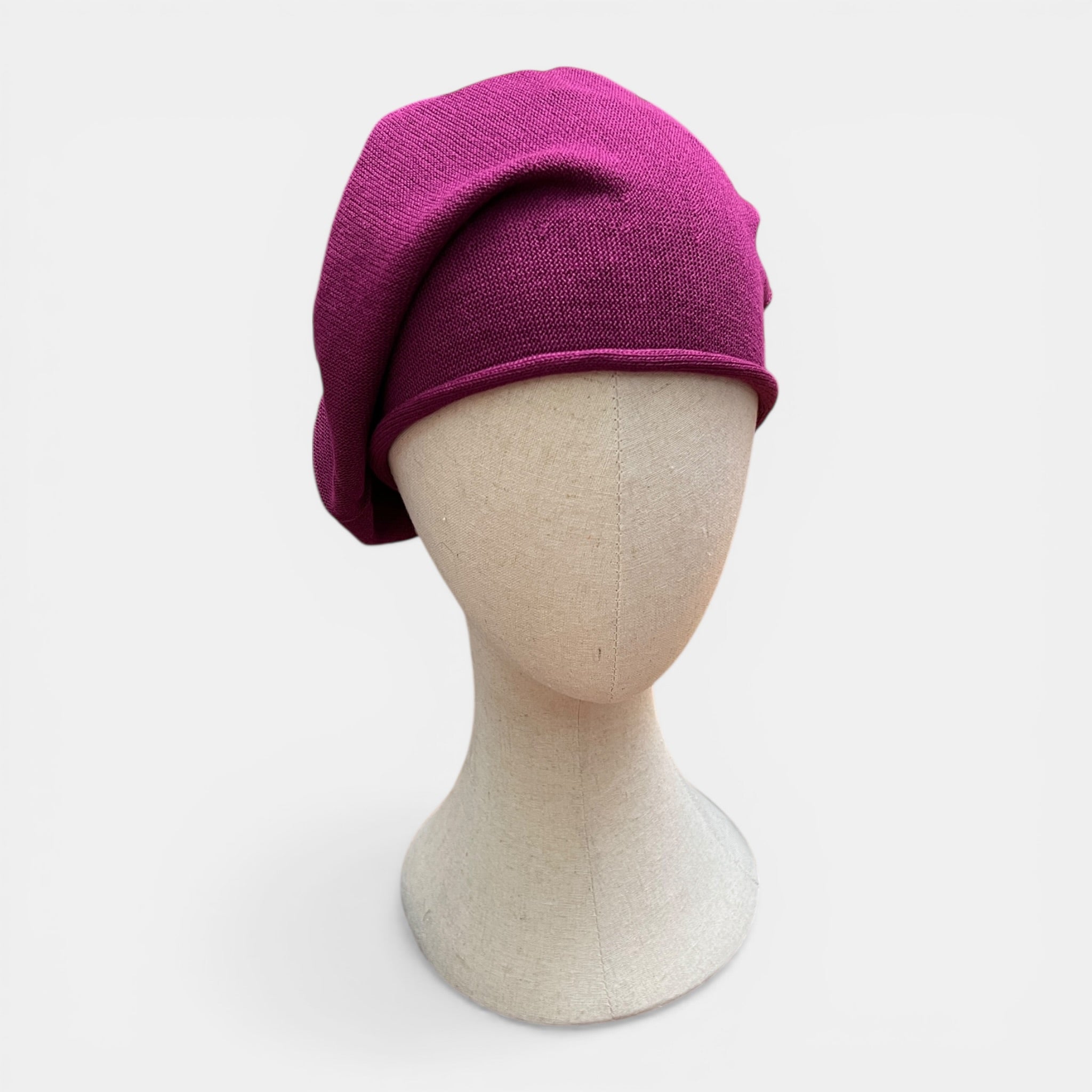Basco Donna Roll Up Beret Kopka In Puro Cotone - Cappelleria Bacca