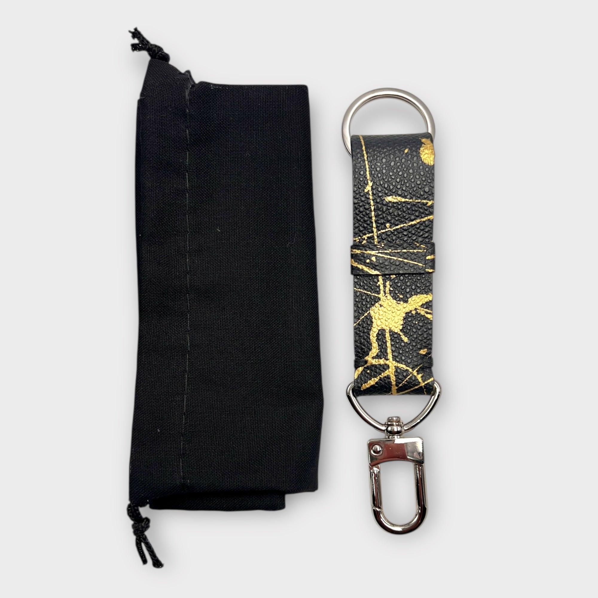 Portachiavi In Pelle Dipinta A Mano