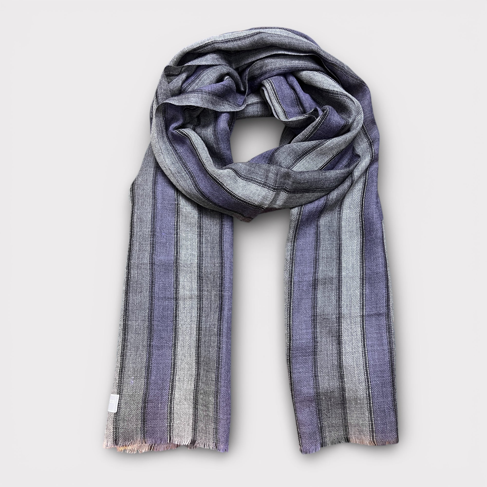 Sciarpa Unisex In Tessuto Di Pura Lana 70 cm x 200 cm Righe