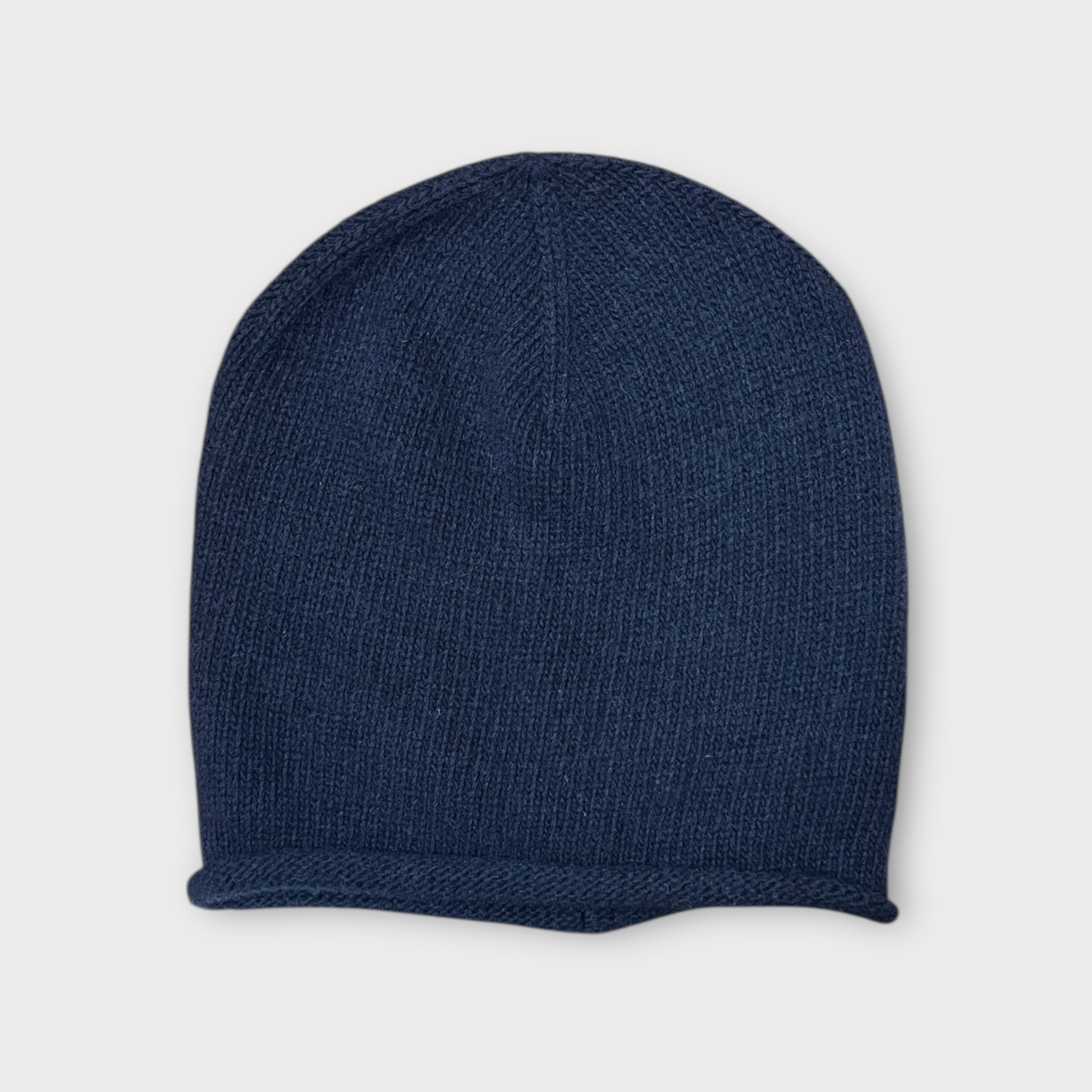 Berretto Beanie Lungo In Puro Cashmere Senza Risvolto