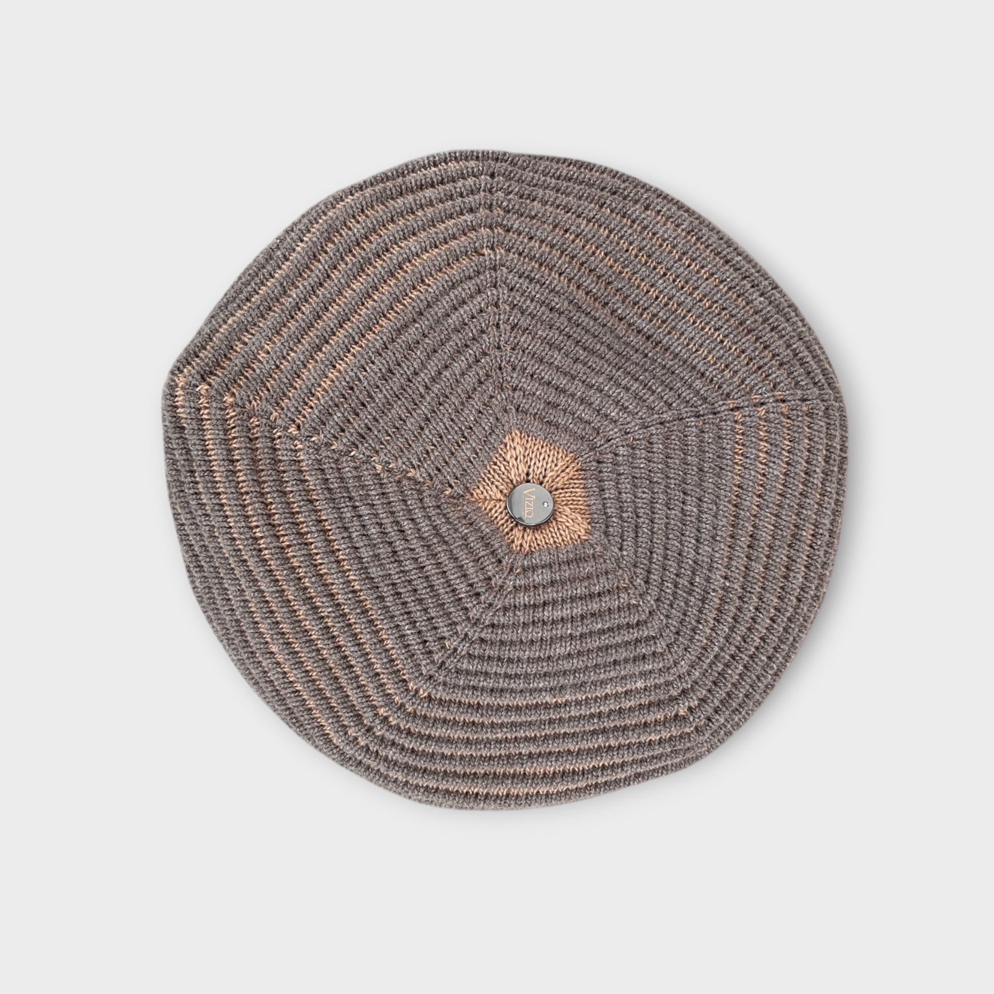 Basco Donna In Maglia Di Lana Con Motivo Rigato