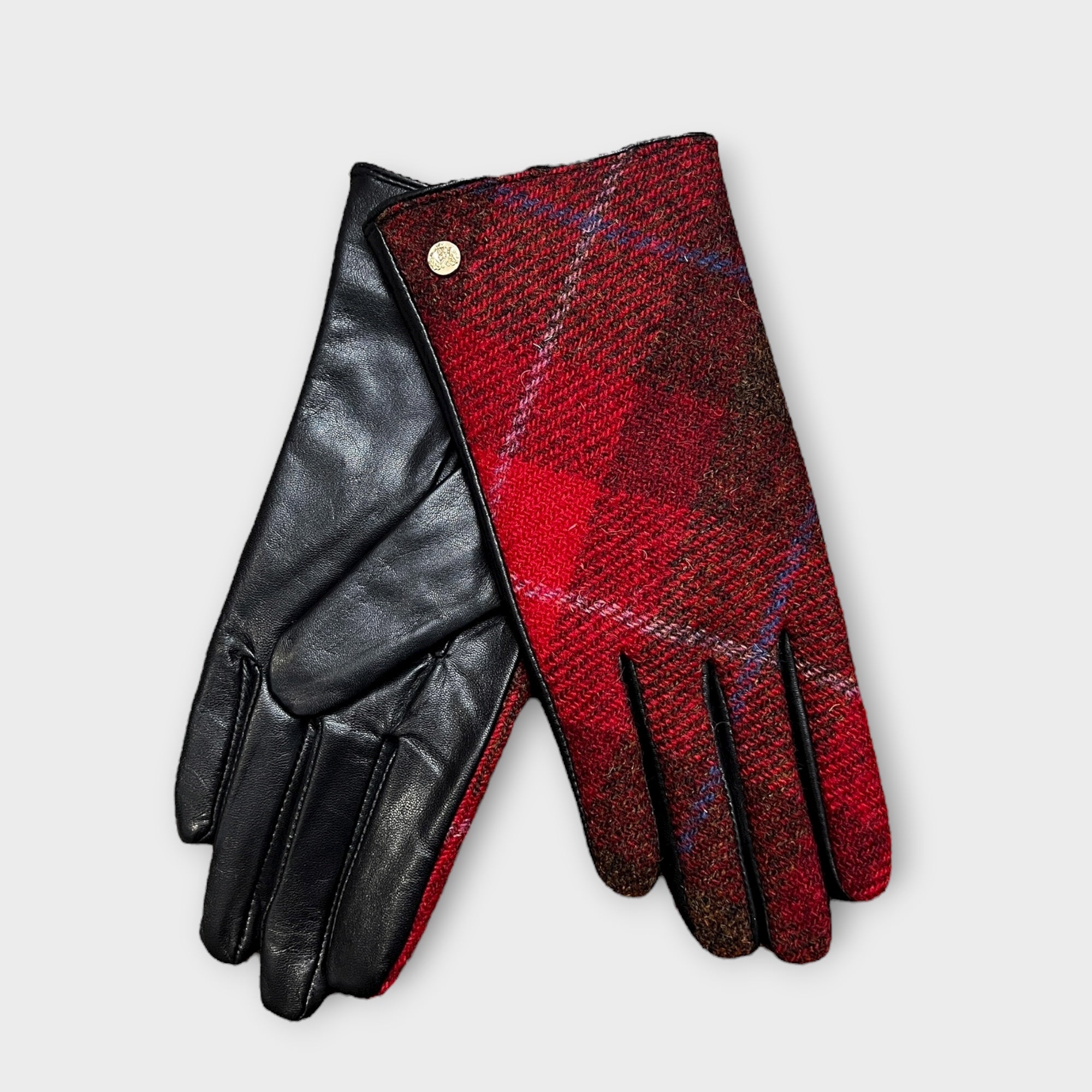 Guanti donna in pelle e lana tweed di Failsworth