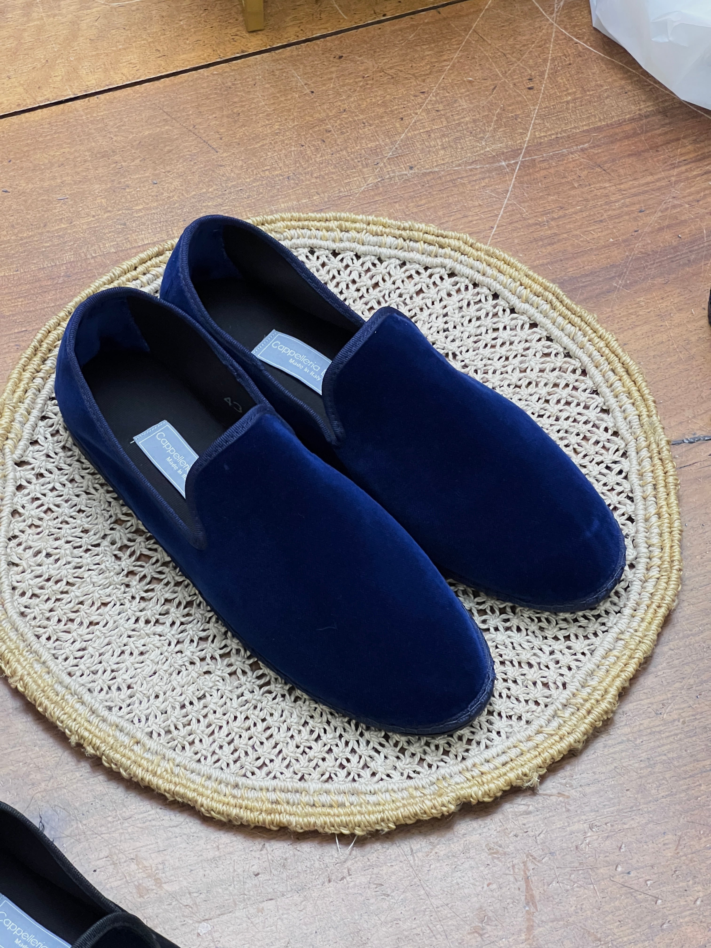 Friulane Originali Uomo In Velluto Blu