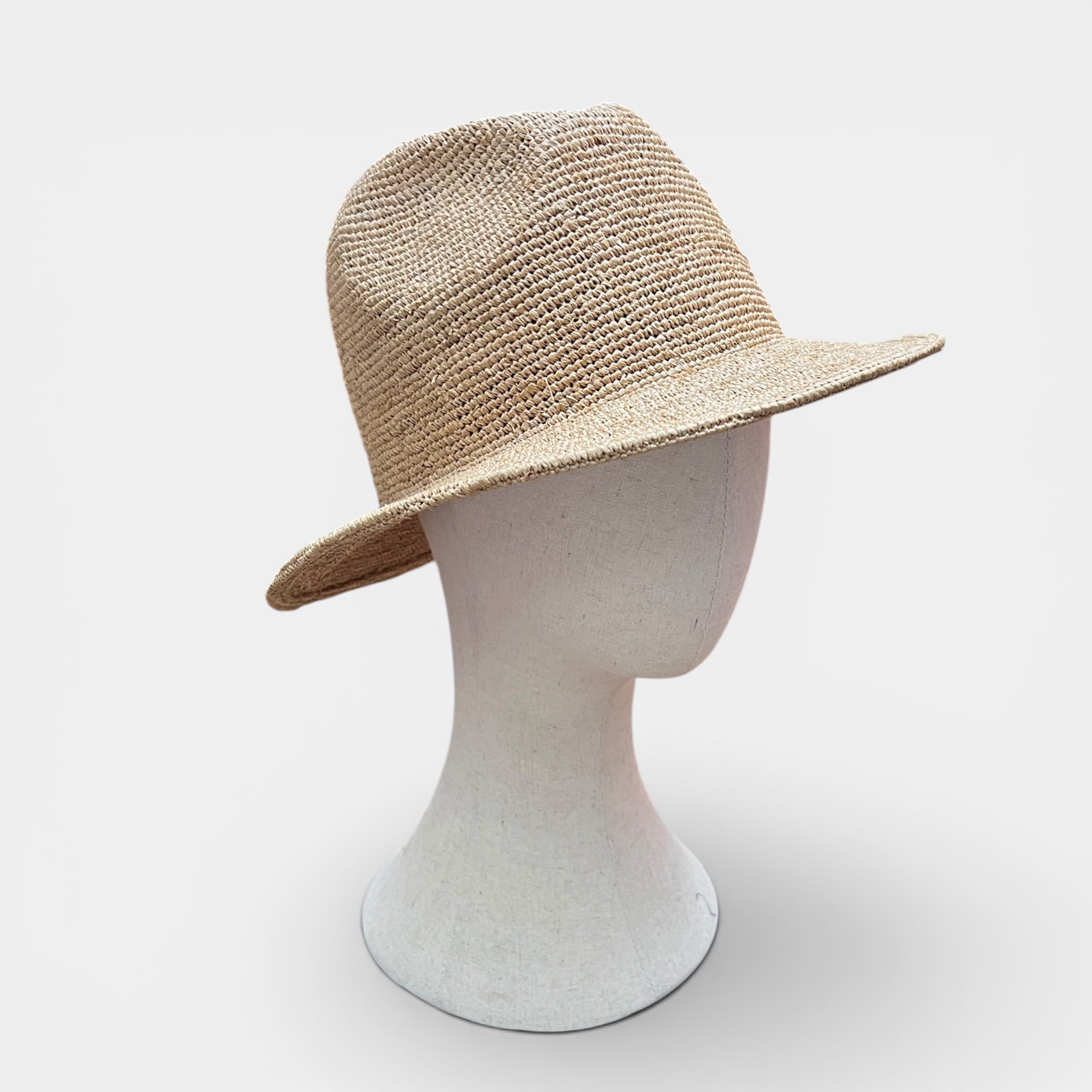 Cappello Fedora Estivo Unisex In Paglia Crochet Pieghevole - Cappelleria Bacca