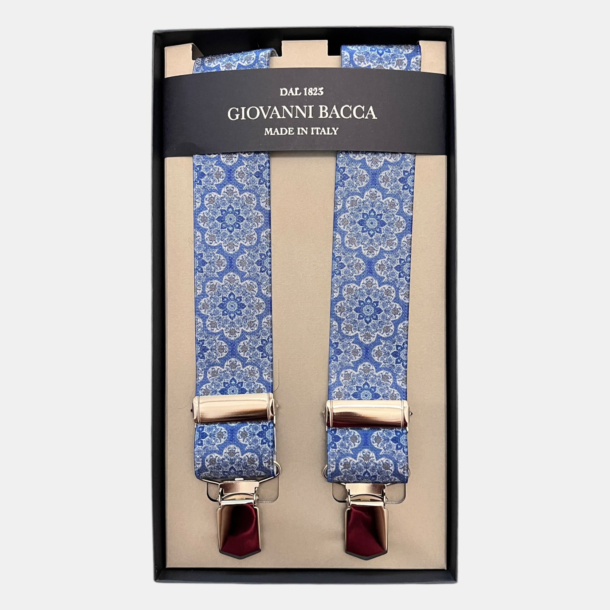 Bretelle Larghe Elastiche Fantasia Blu