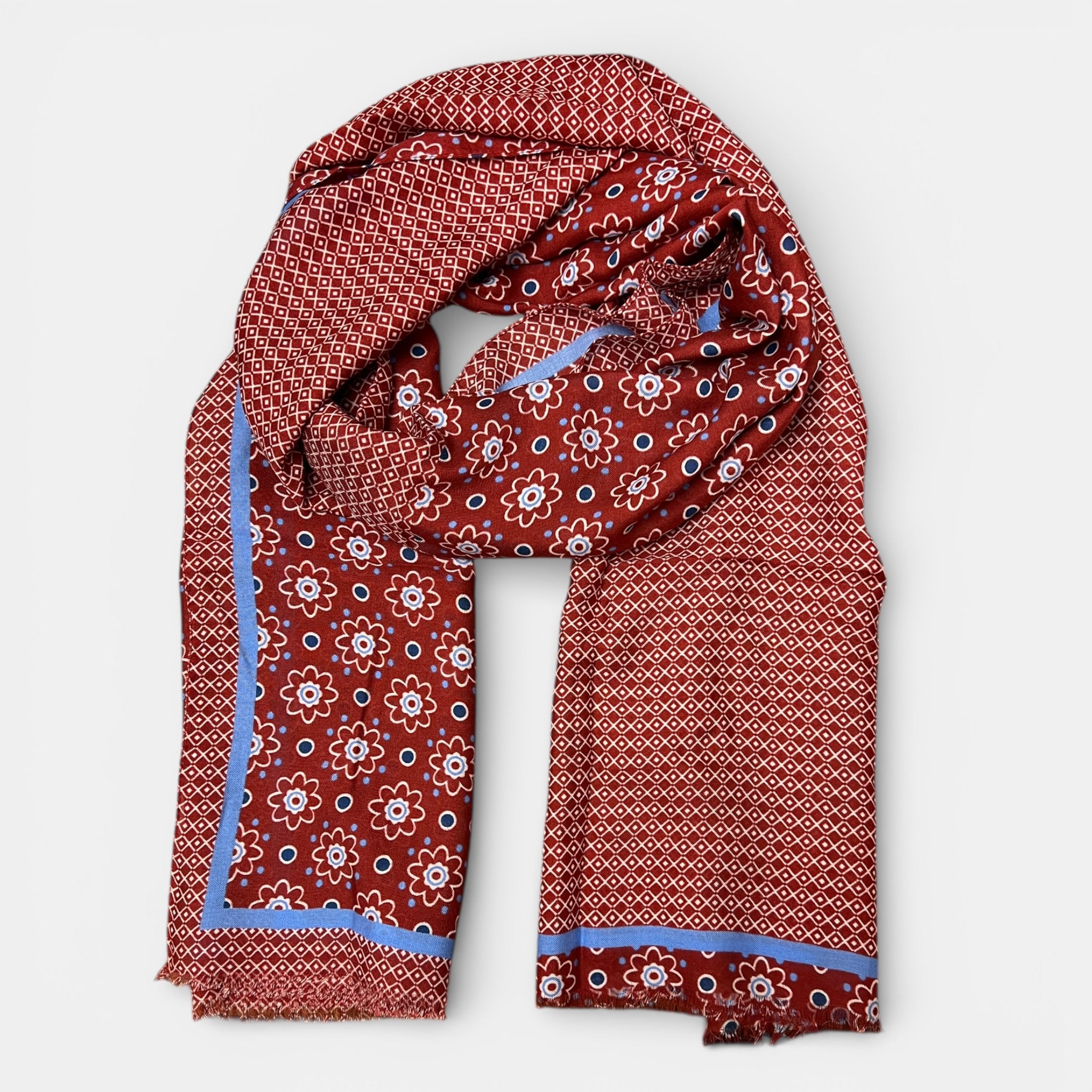 Sciarpa Estiva Unisex 60x180 cm Con Motivo Fiori - Cappelleria Bacca