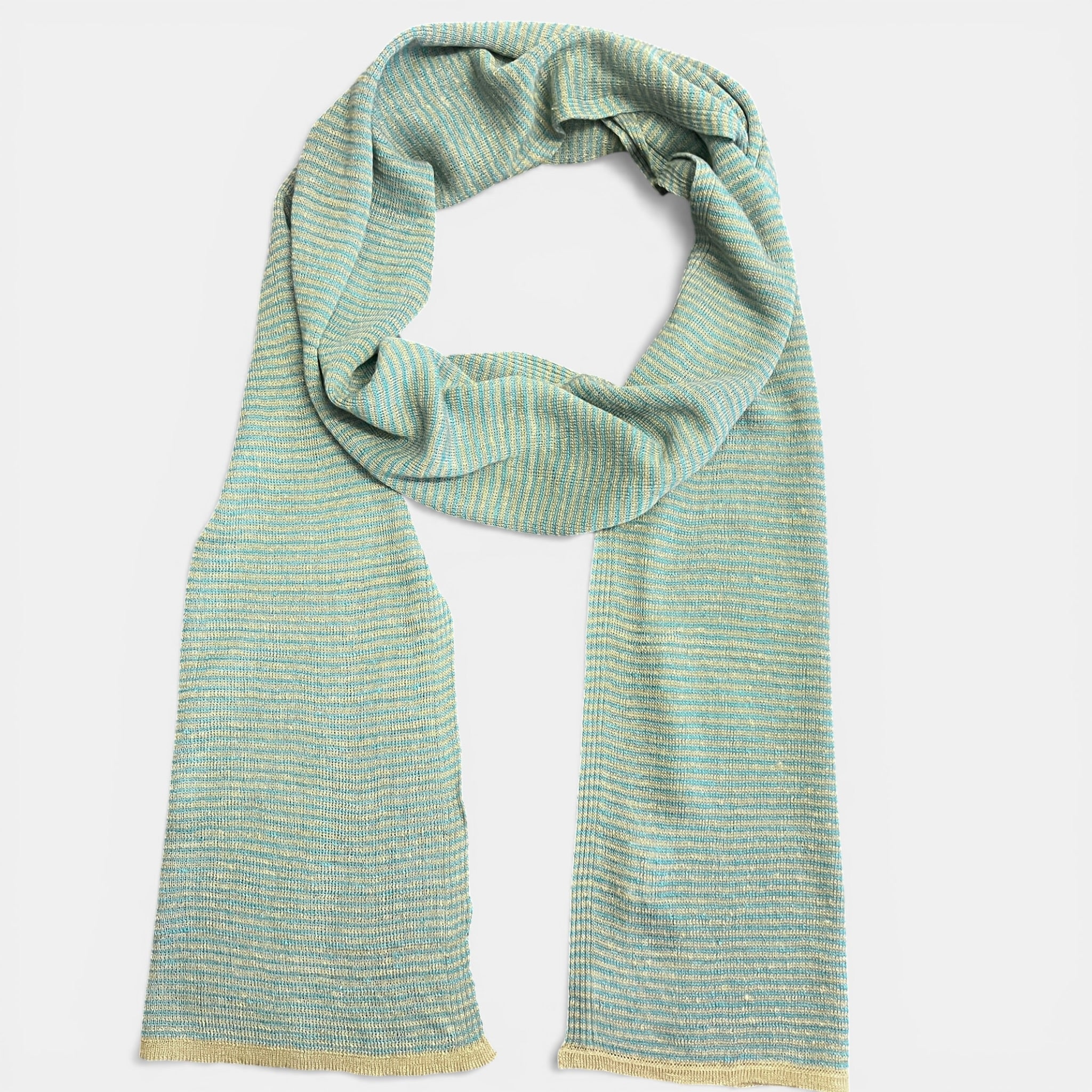 Sciarpa Stretta In Maglina di Puro Lino Morbida e Leggera 20x180 cm