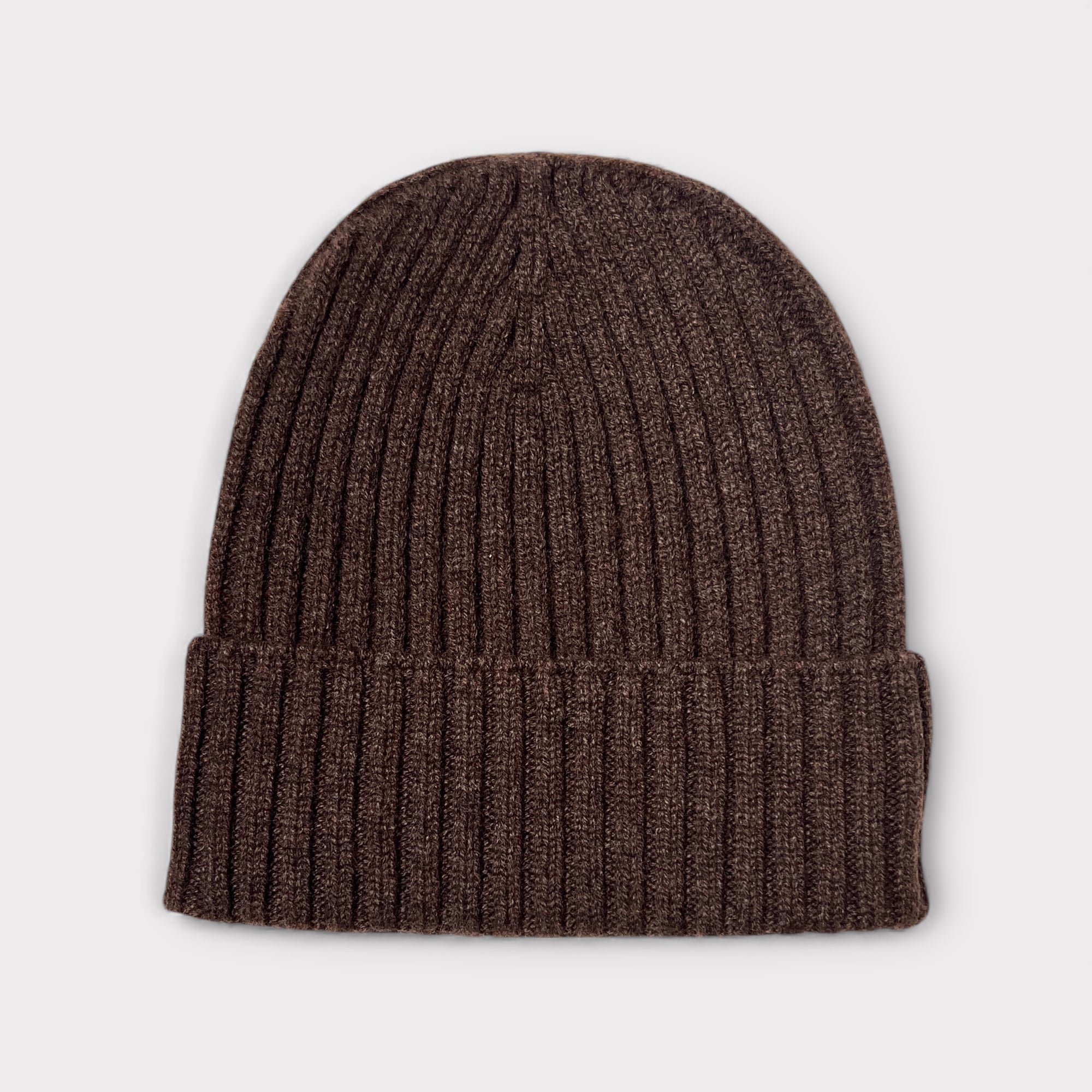 Unisex Pure Cashmere Ribbed Hat