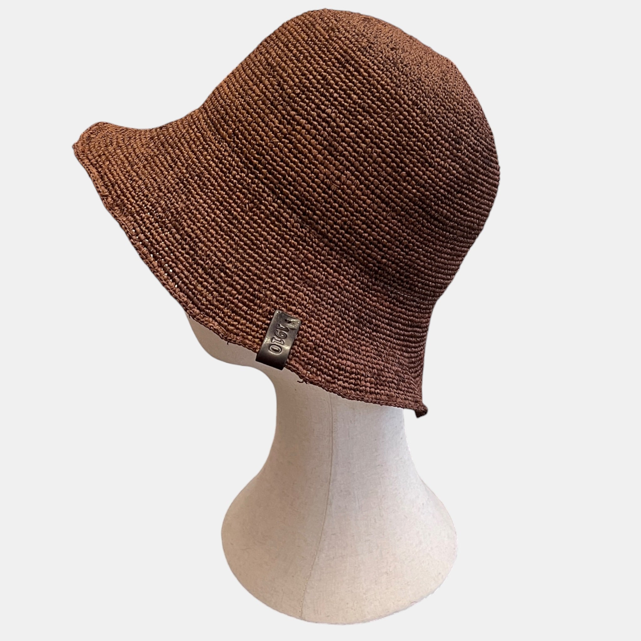 Cappello Cloche Da Donna in Raffia Crochet Pieghevole Con Laccetto - Cappelleria Bacca
