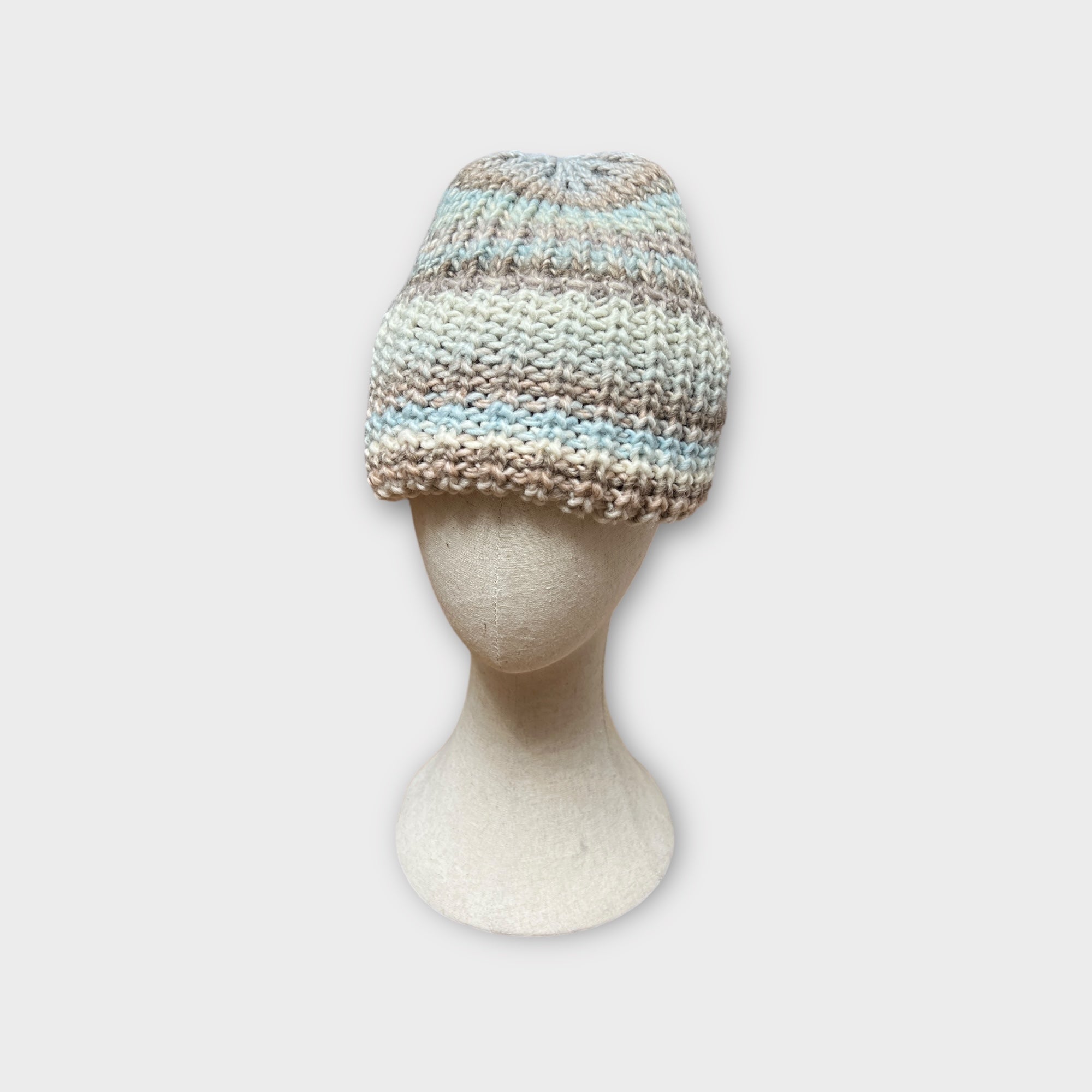 Berretto In Maglia Chuncky Con Risvolto