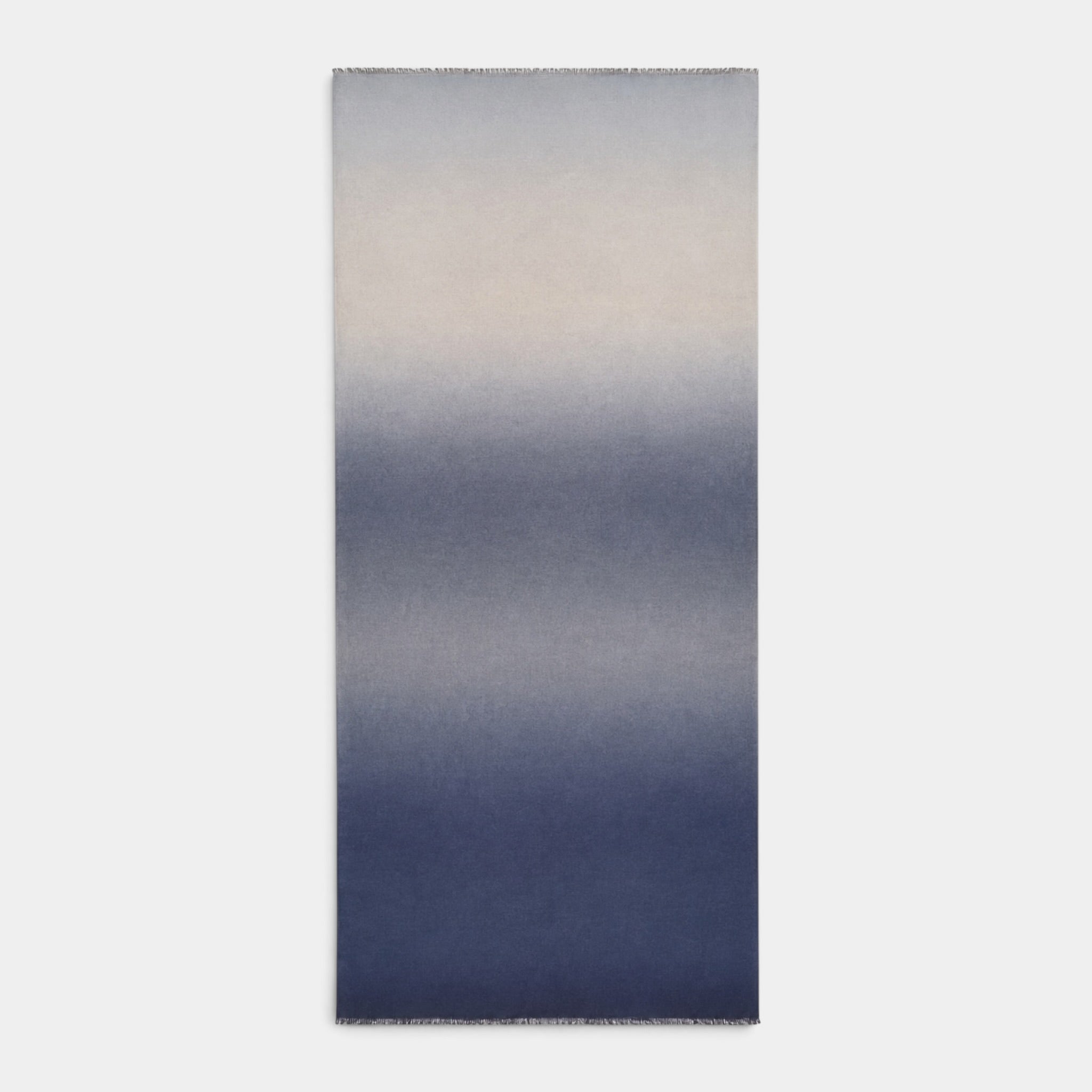 Sciarpa Stola Morbida Invernale In Twill di Lana E Seta Motivo Sfumato 90x200 cm